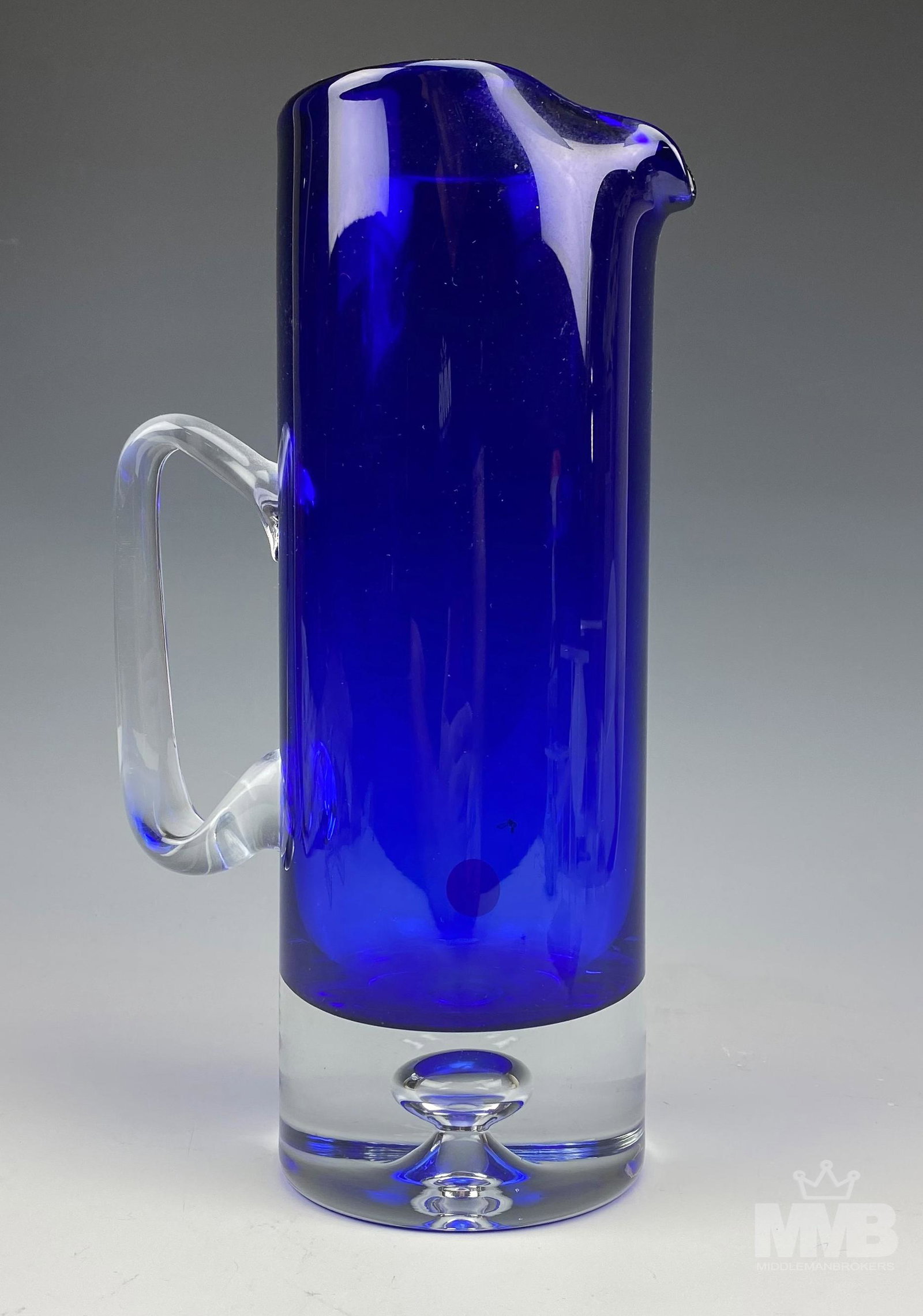 Block Stockholm Blue Air Bubble Glass Pitcher Jug (1 of 5)