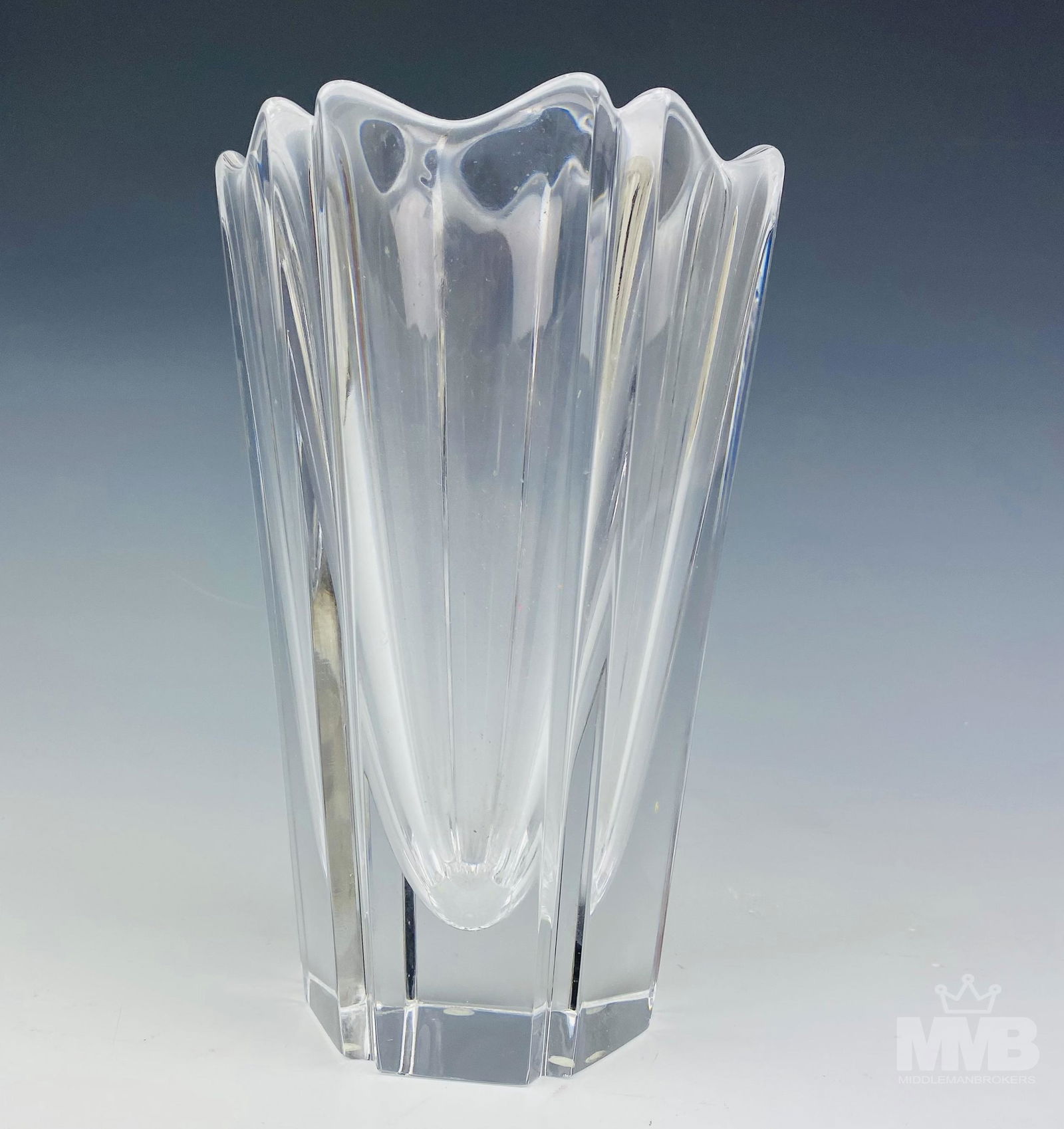 Orrefors Crystal Corona Mid Century Art Glass Vase (1 of 6)