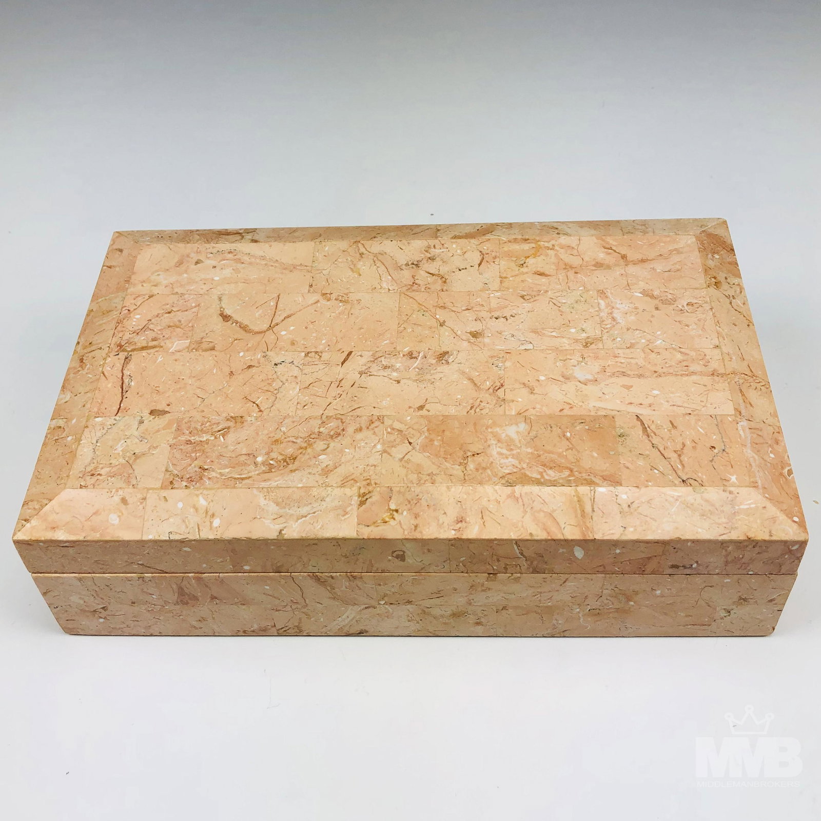 Maitland Smith Tessellated Marble Jewelry Ring Box (1 of 6)