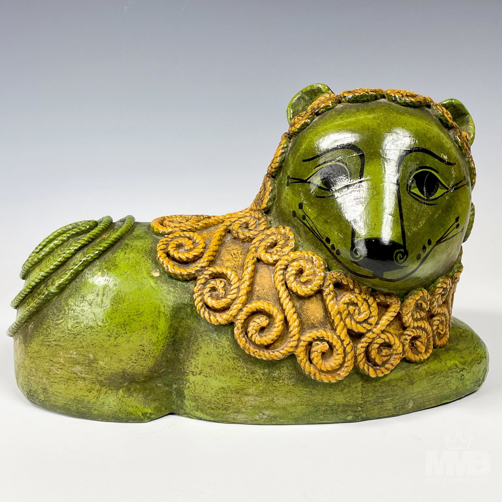 Capistrano Mid Century Paper Mache Lion Figurine (1 of 8)