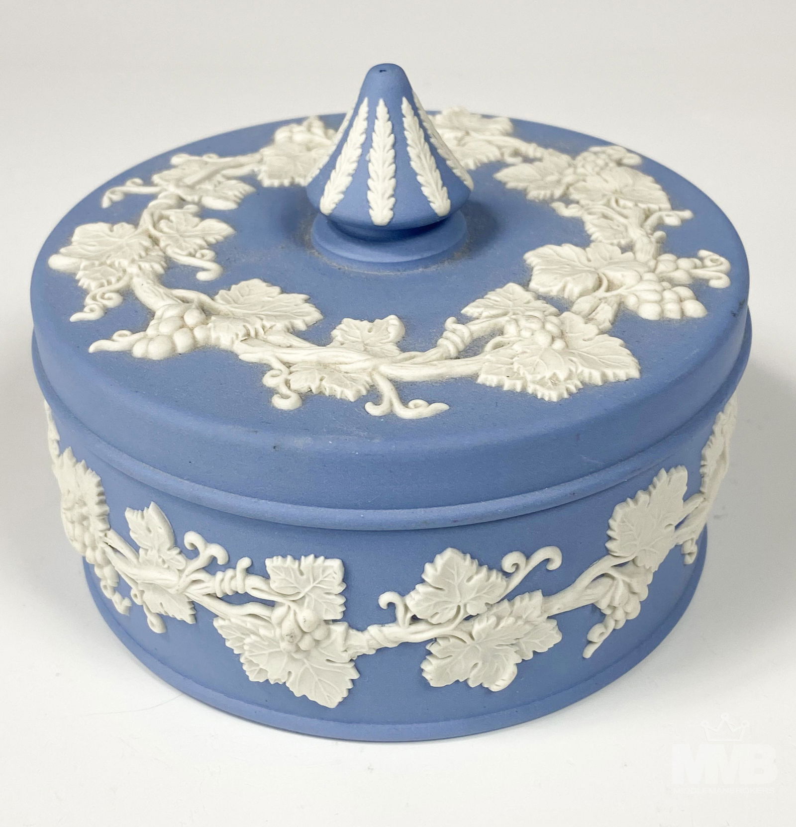 Wedgwood Blue Jasperware Jewelry Trinket Ring Box (1 of 7)