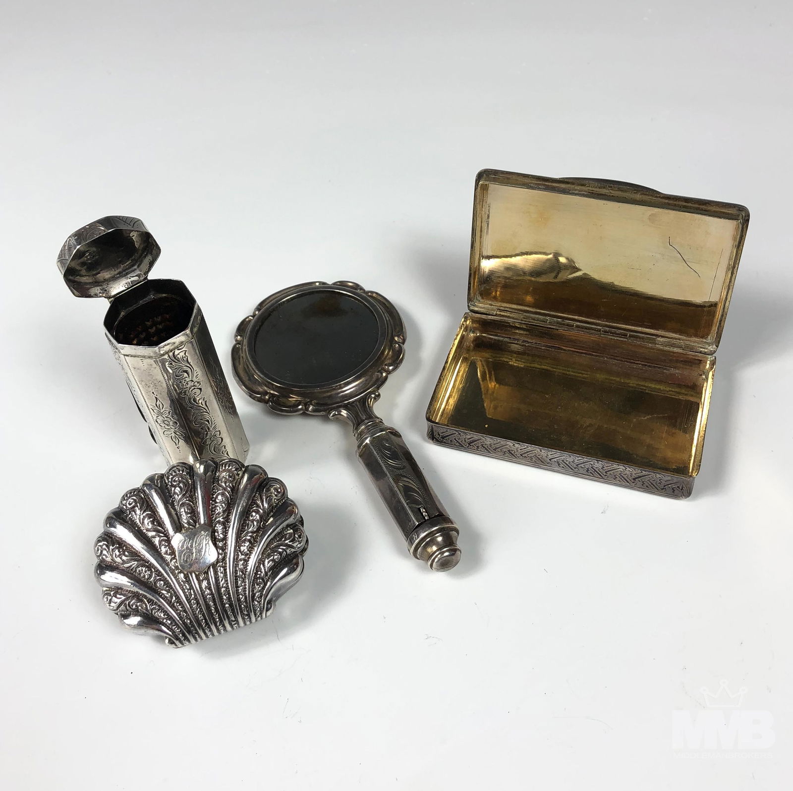 833 Dutch Silver Needle Case Trinket Box Compact (1 of 8)