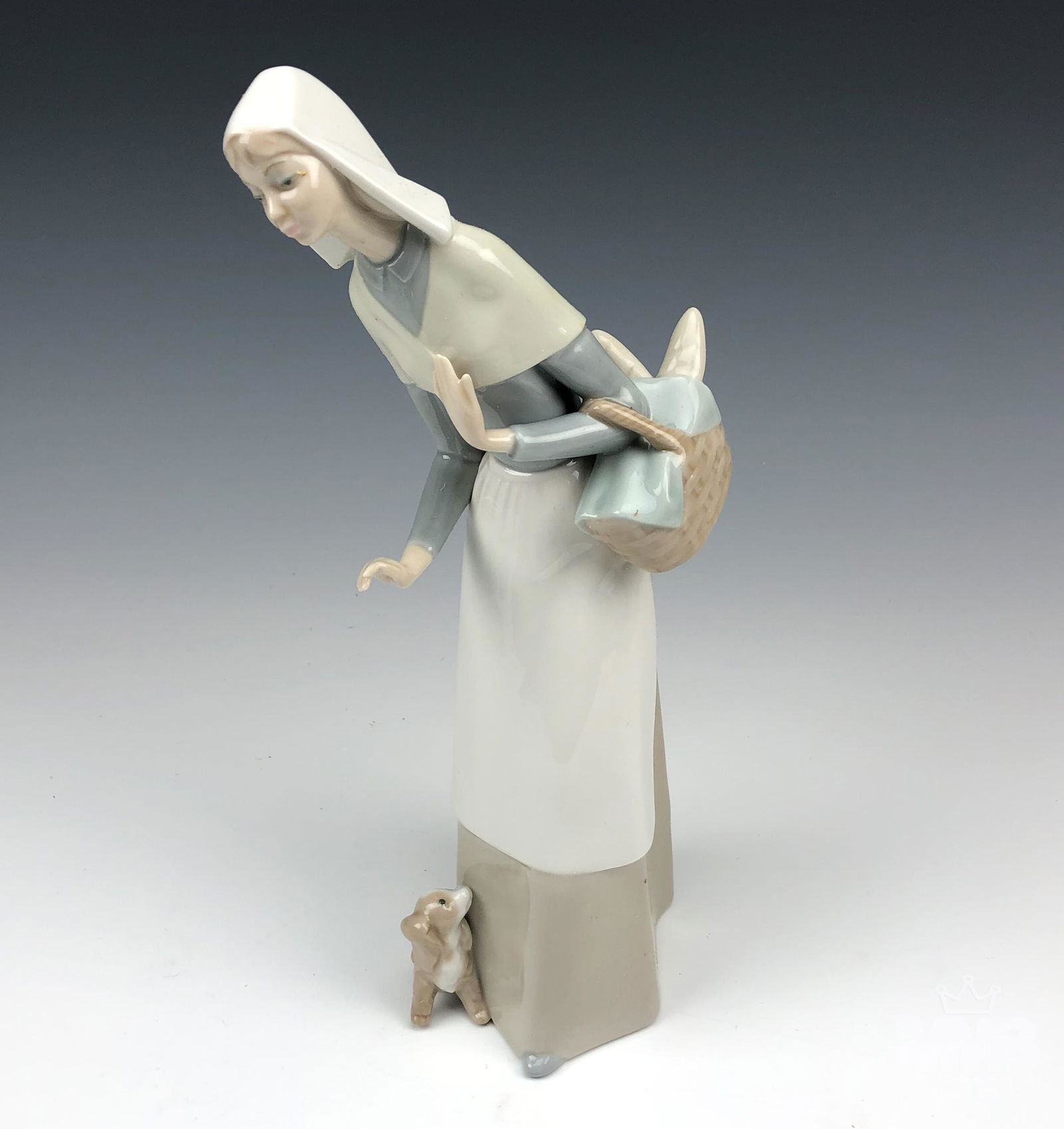 Lladro Spain Shepherdess w Dog #1034 Figurine Box (1 of 6)