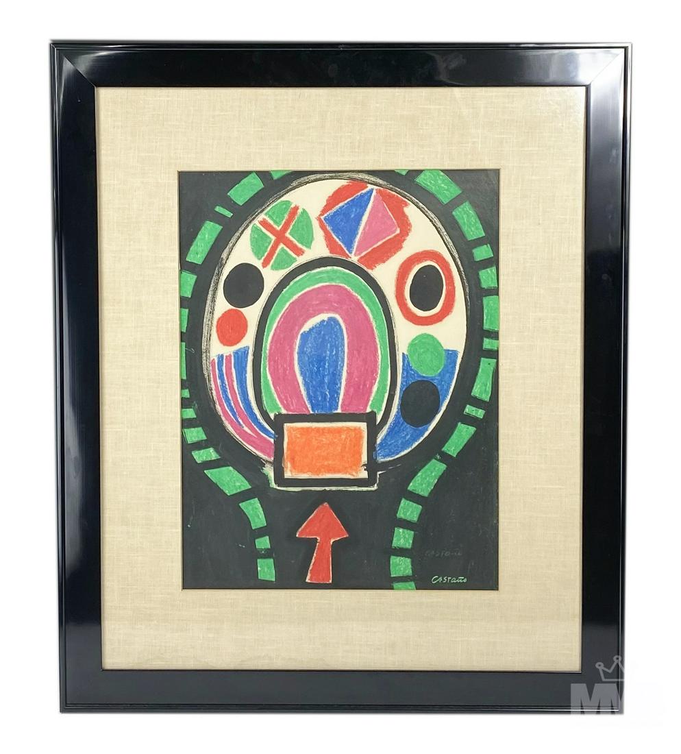 Geometric Abstract Mixed Media Painting SIGNED (1 of 5)