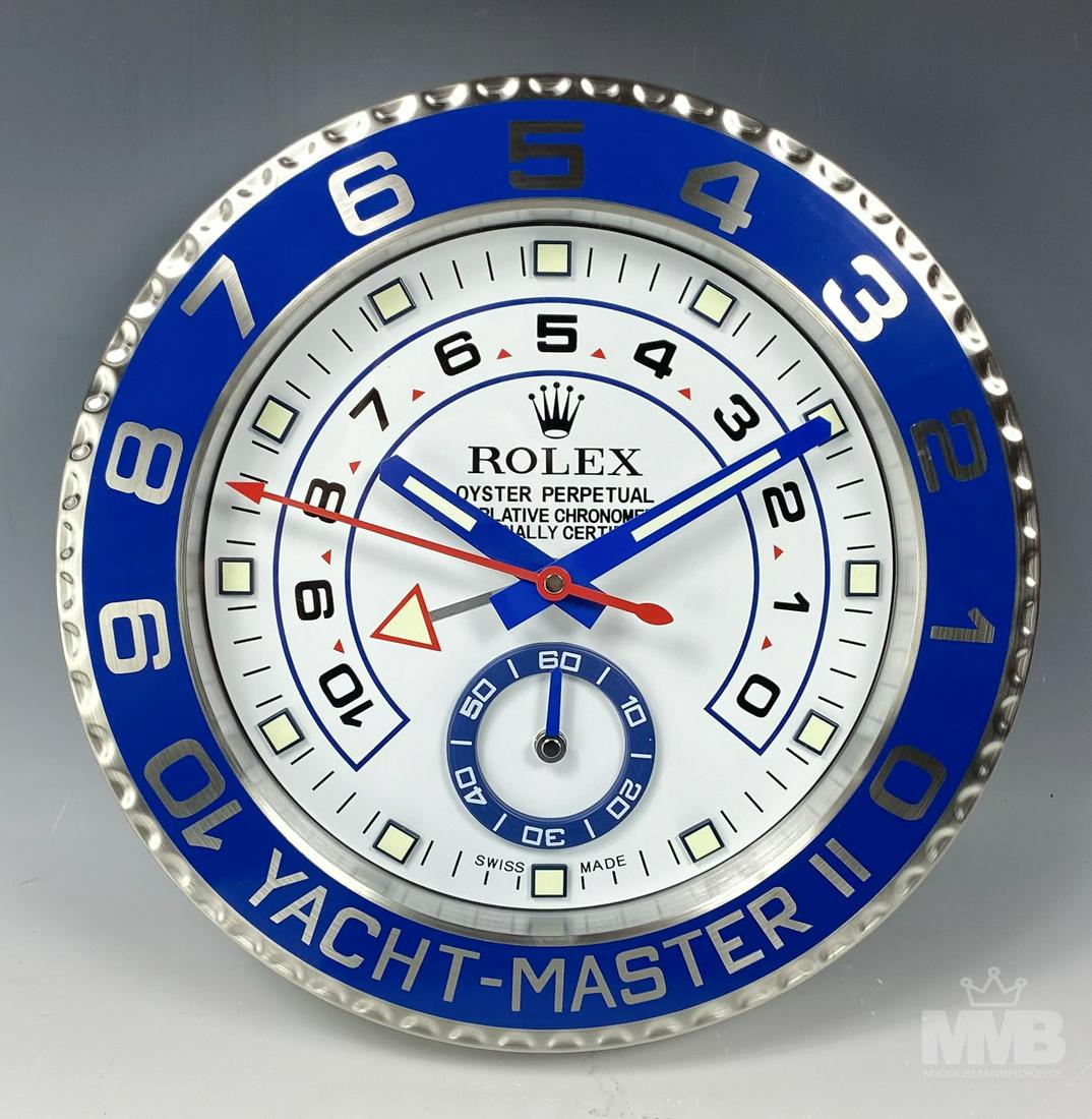 Yacht Master II Dealers Wall Clock after Rolex (1 of 2)