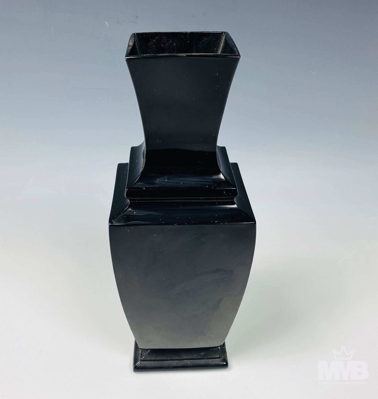 Baccarat French Black Crystal Glass Flower Vase (1 of 6)