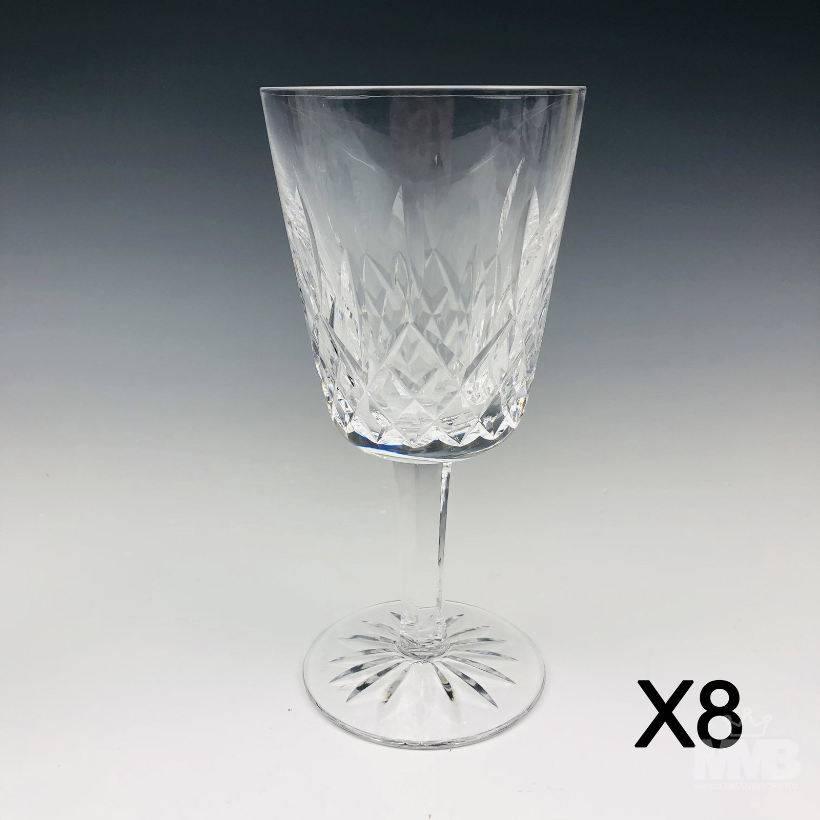 8 Waterford Crystal Lismore Art Glass Water Goblet (1 of 5)