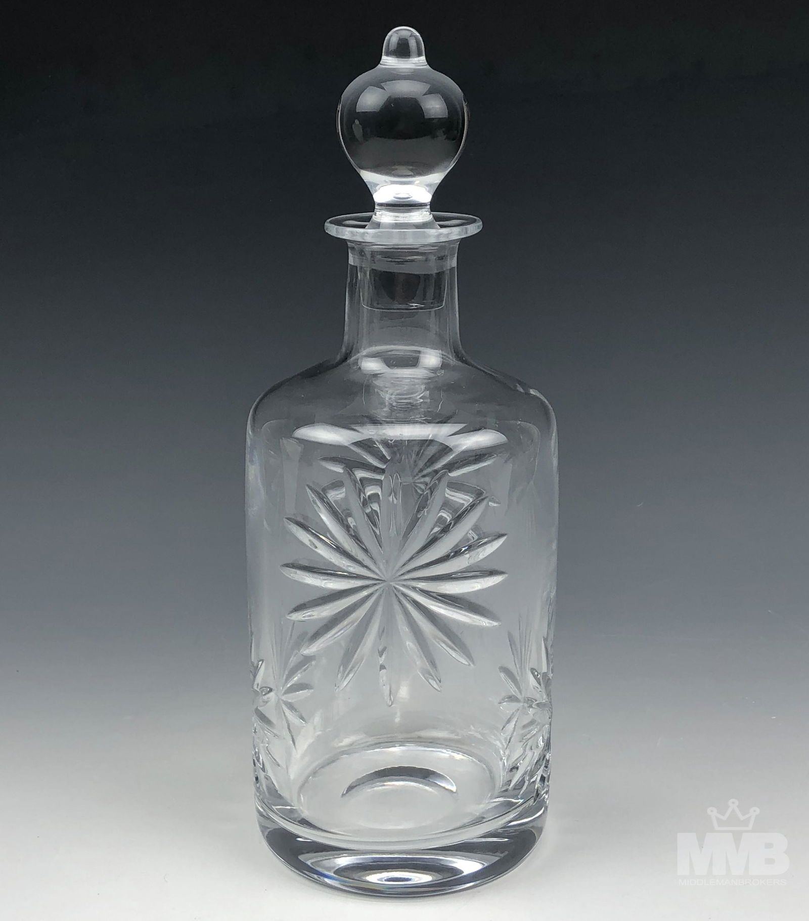 FABERGE Cut Crystal Glass Liquor Decanter Signed (1 of 5)