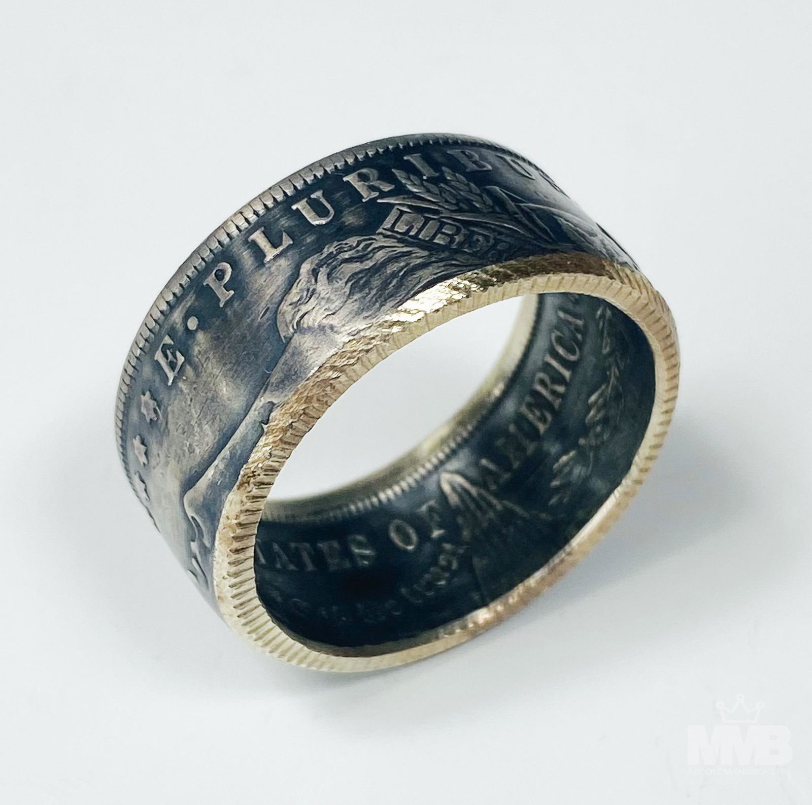 American 1898 Morgan Silver Dollar Coin Ring 11.5 (1 of 5)