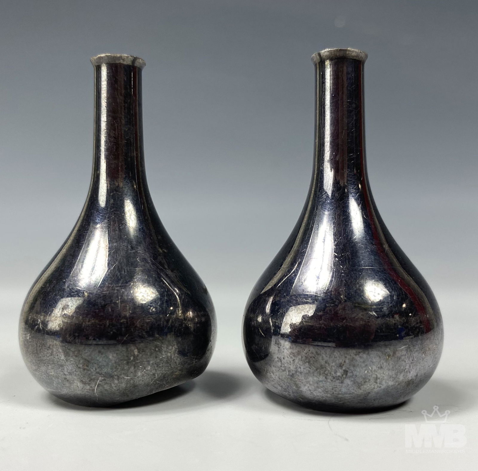 Dansk Designs Silverplate Mini Candle Holders Pair (1 of 5)