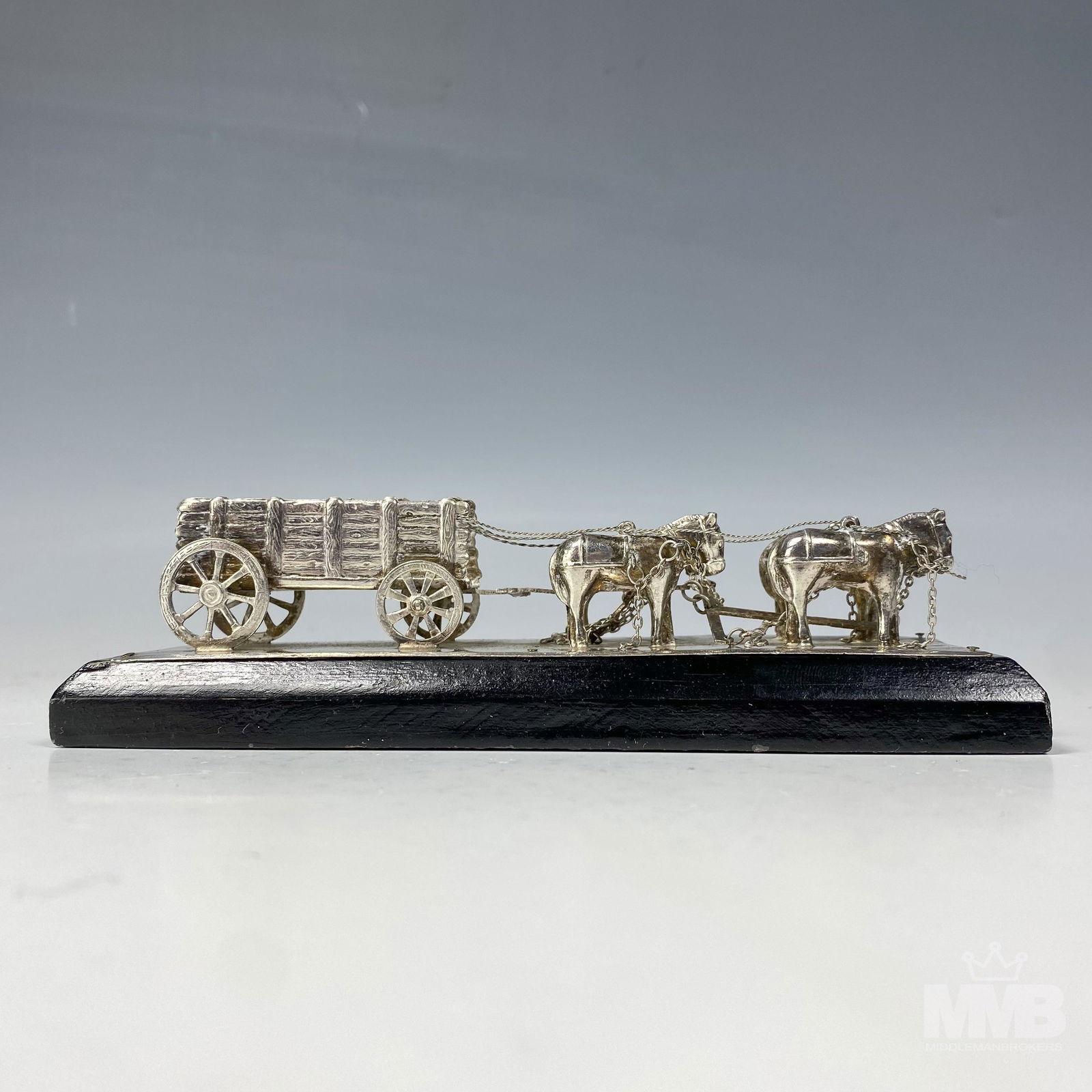 Silver Plated Horse Carriage Match Holder & Strike (1 of 4)