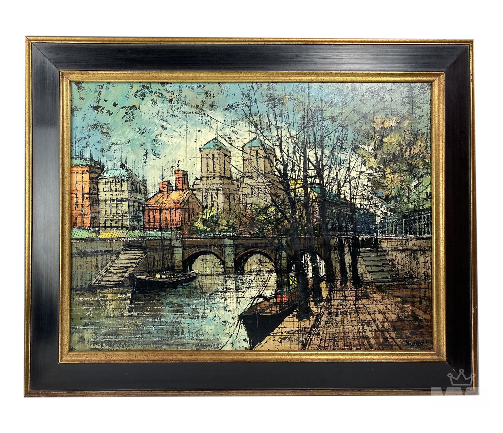 Persian Scene Oil Painting Manner Bernard Buffet (1 of 5)