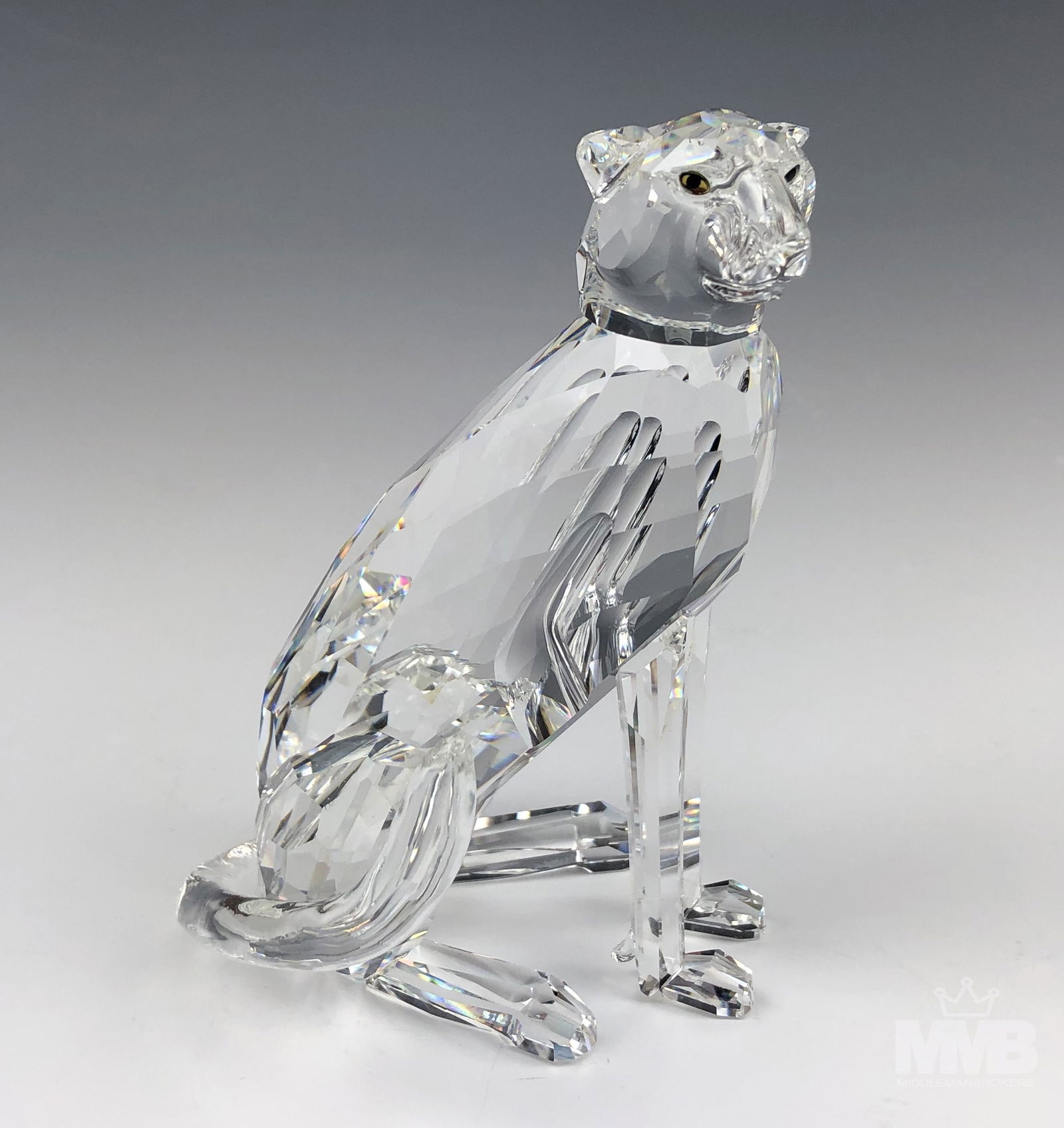 Swarovski Austrian Crystal Cheetah Glass Figurine (1 of 4)