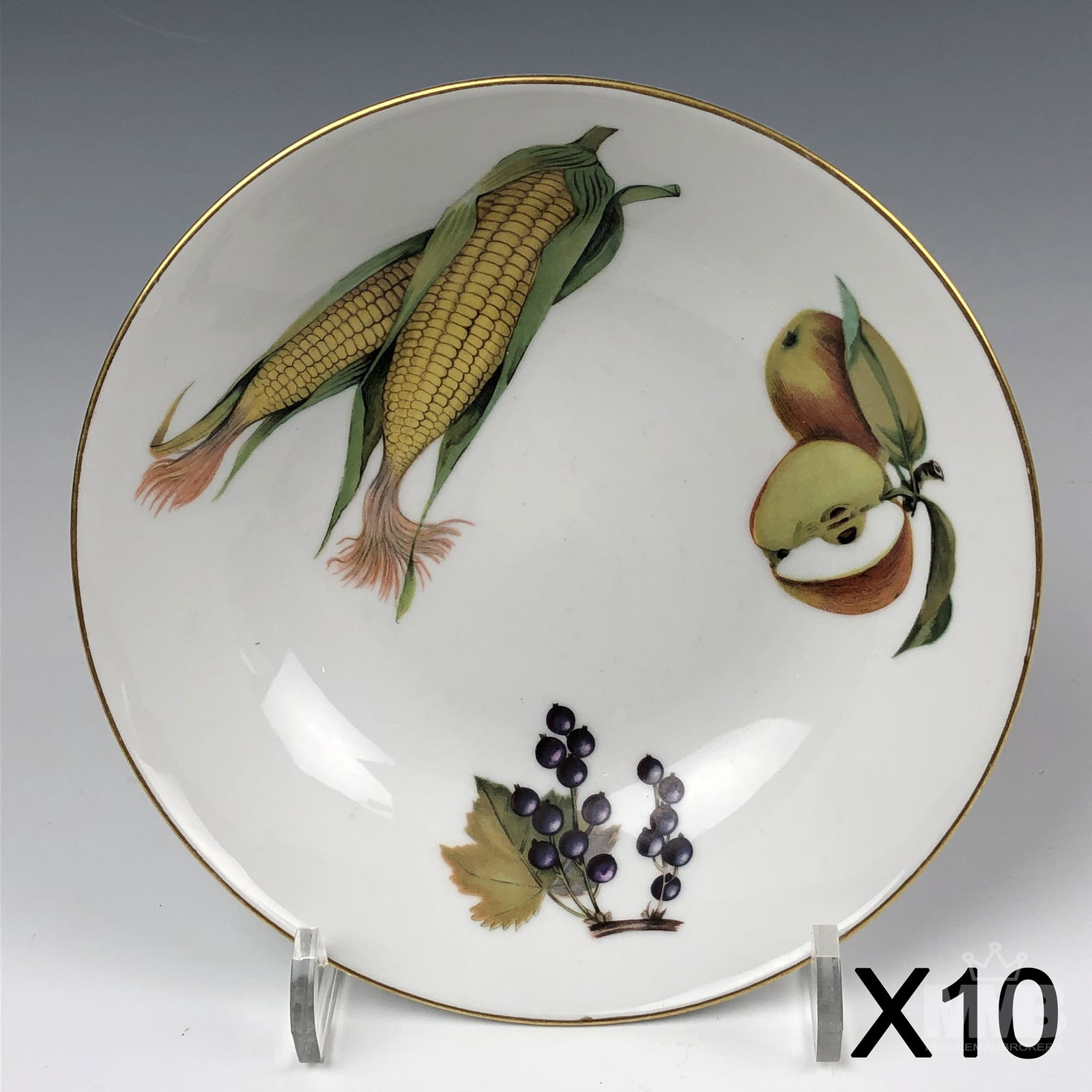 10 Royal Worcester Evesham Gold Soup Cereal Bowls (1 of 4)