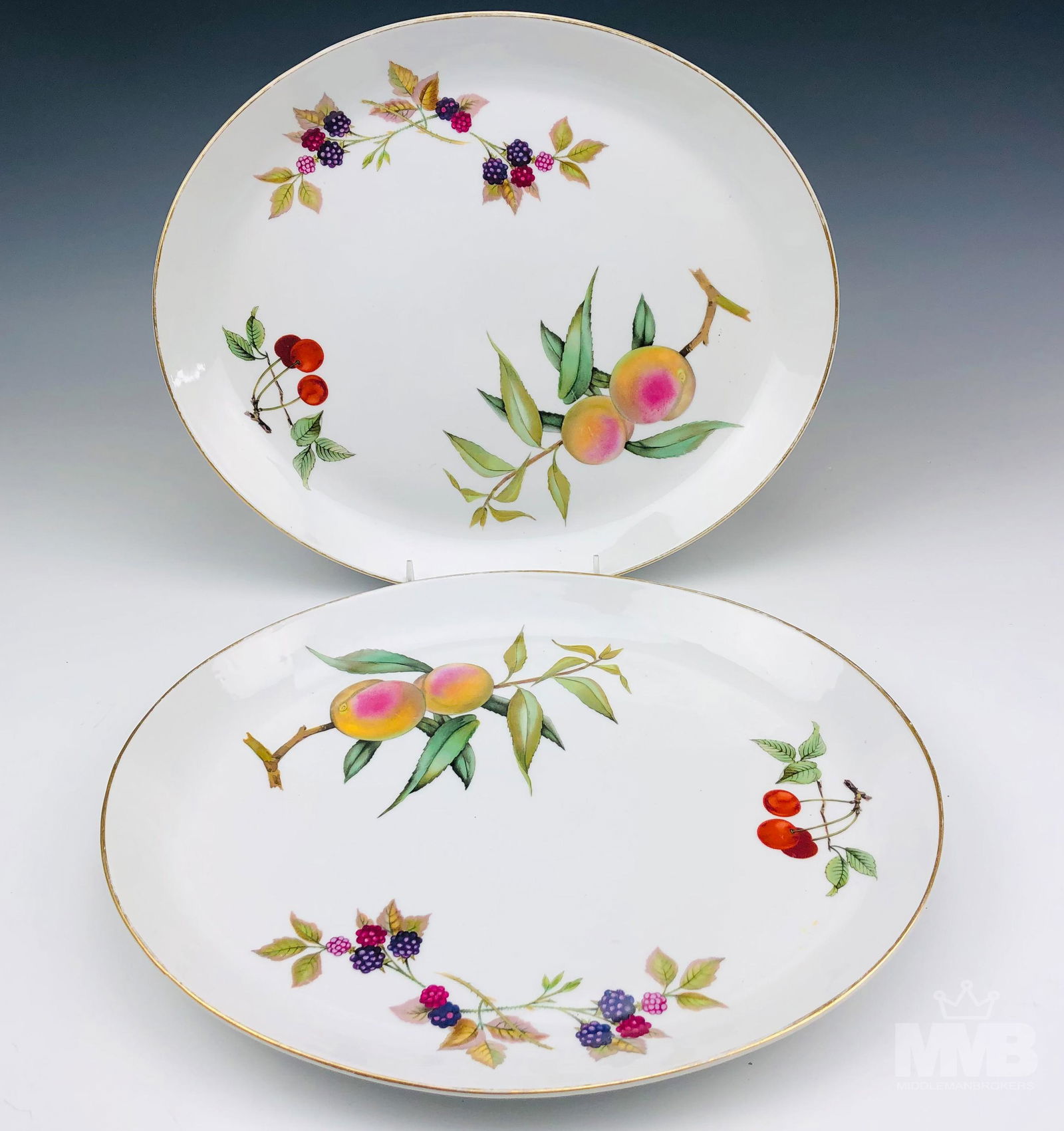 2 Royal Worcester Evesham Gold Serving Platter 13" (1 of 4)
