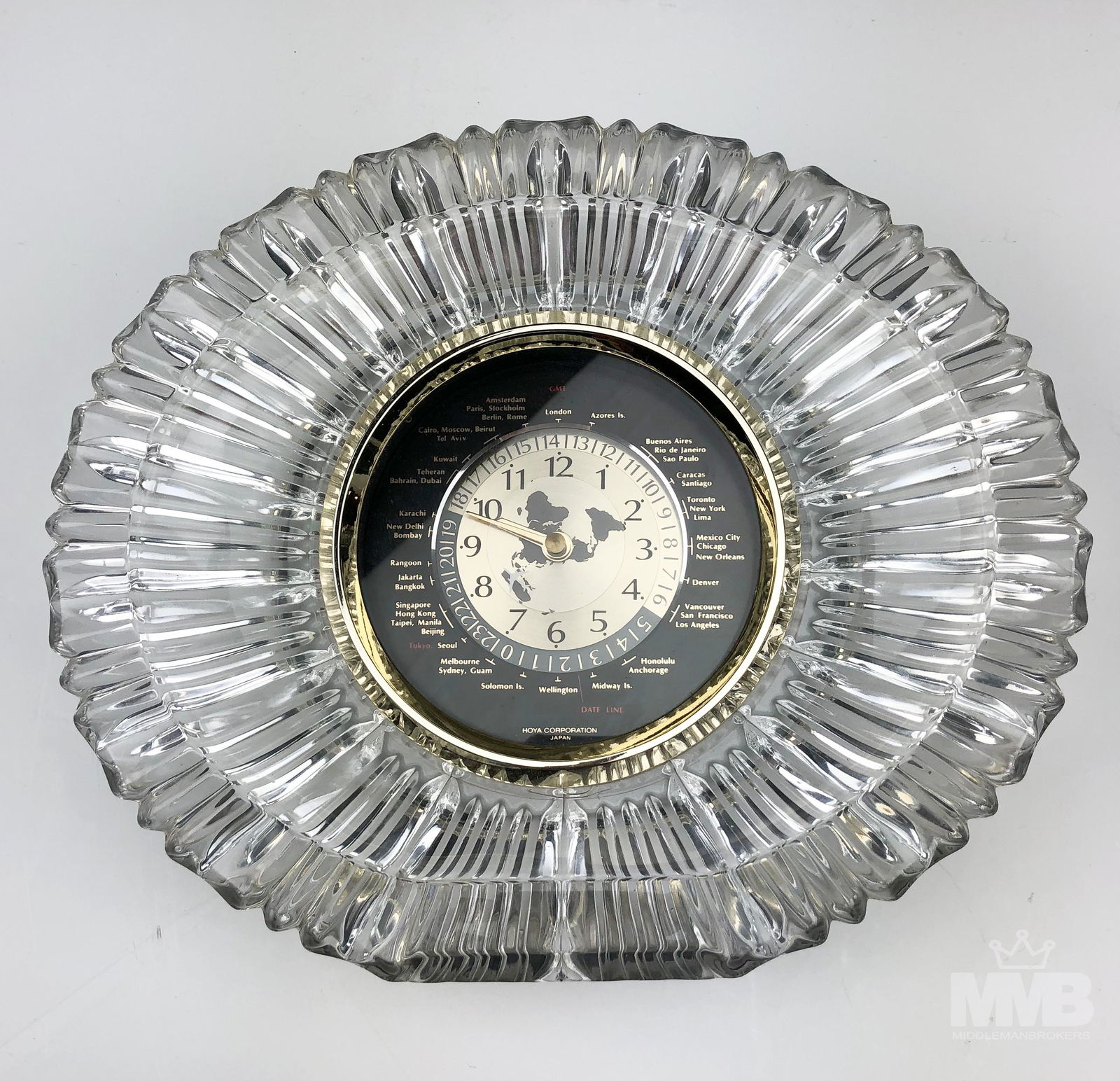 Wellington Midway Hoya Crystal World Time Clock (1 of 5)