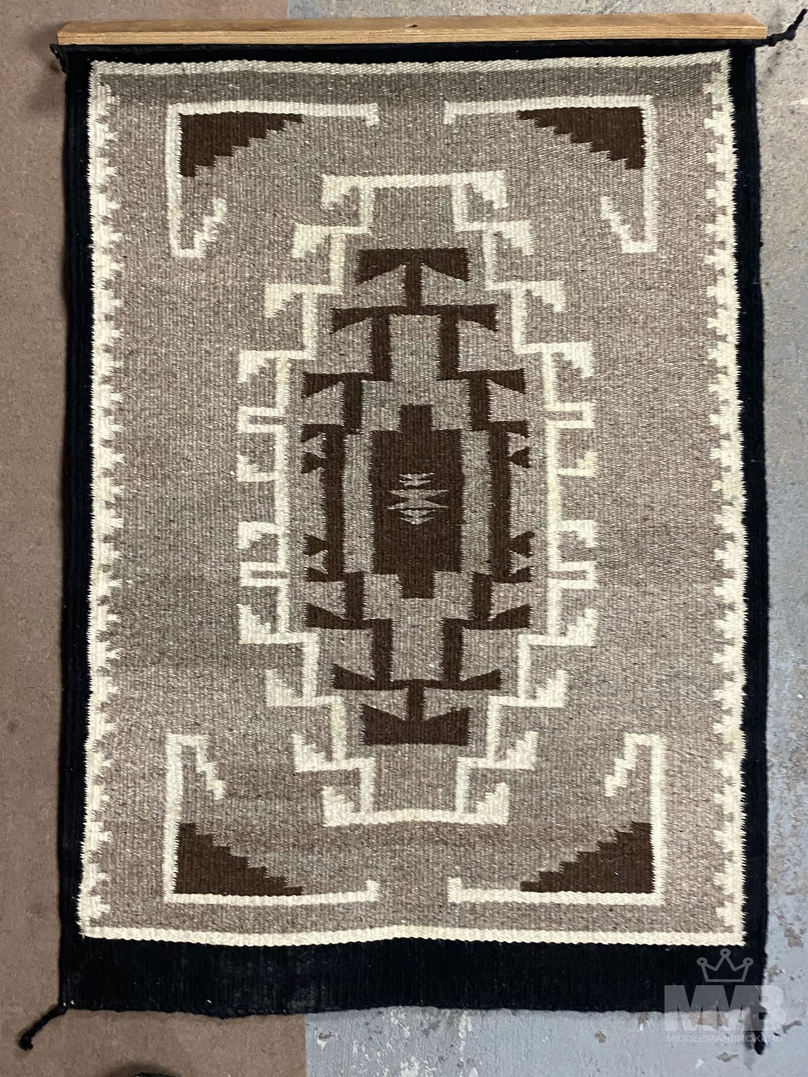 Native American Navajo Two Grey Hills Style Rug (1 of 4)