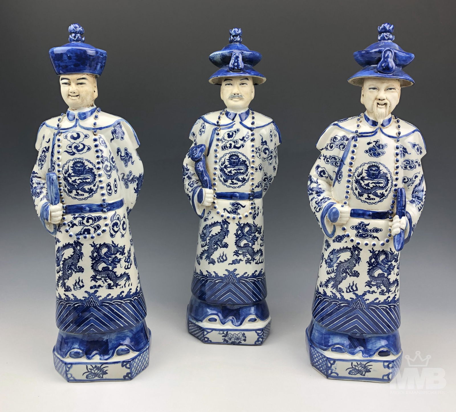 Chinese Qing Dynasty Porcelain Emperor Sculptures (1 of 16)