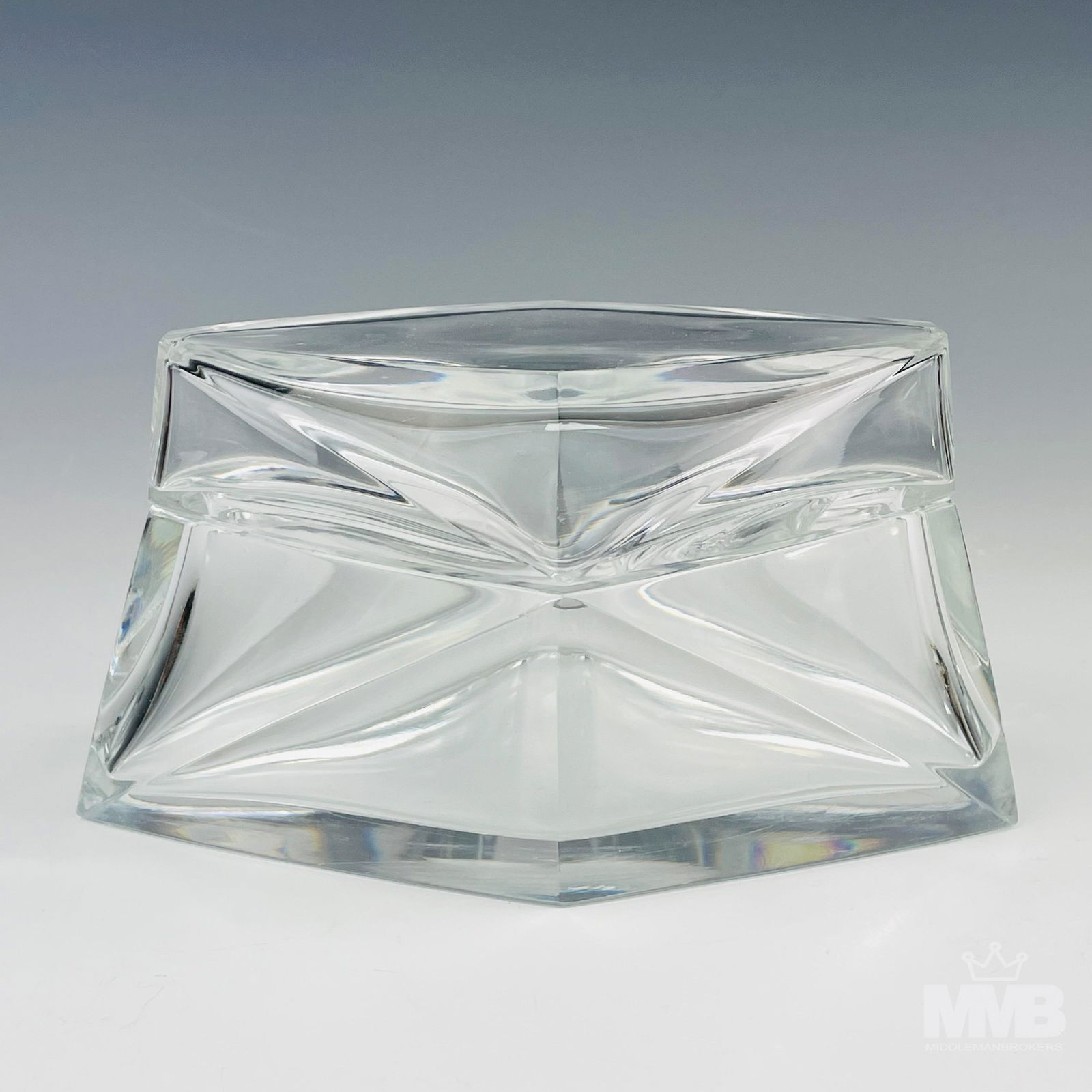 Lalique French Crystal Diamond Trinket Jewelry Box (1 of 7)