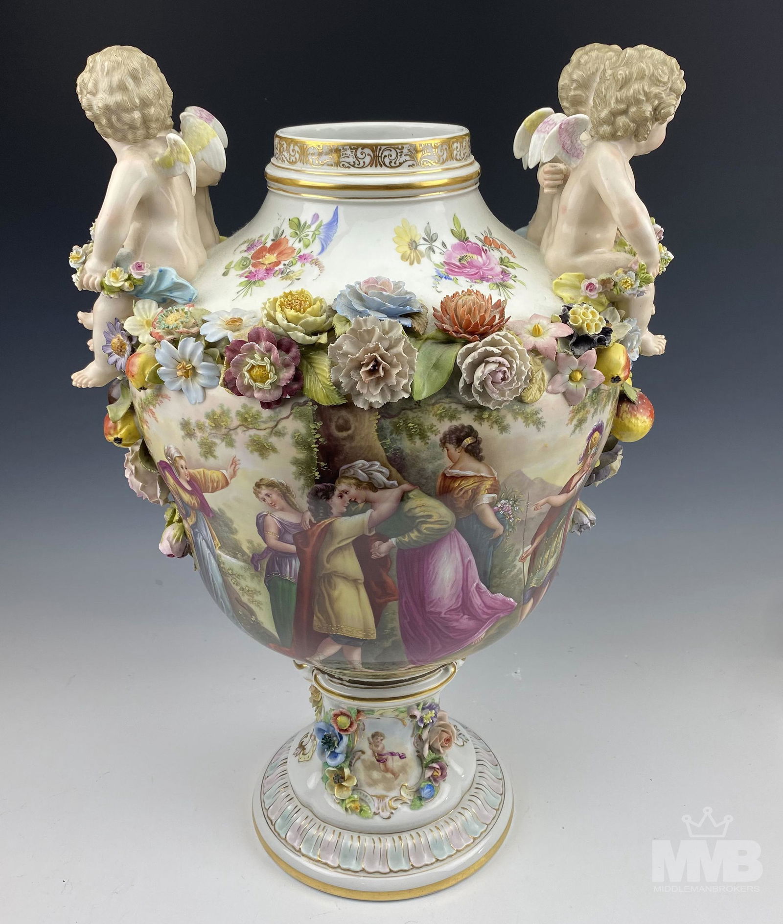 Carl Thieme Dresden German Porcelain Urn Vase (1 of 8)