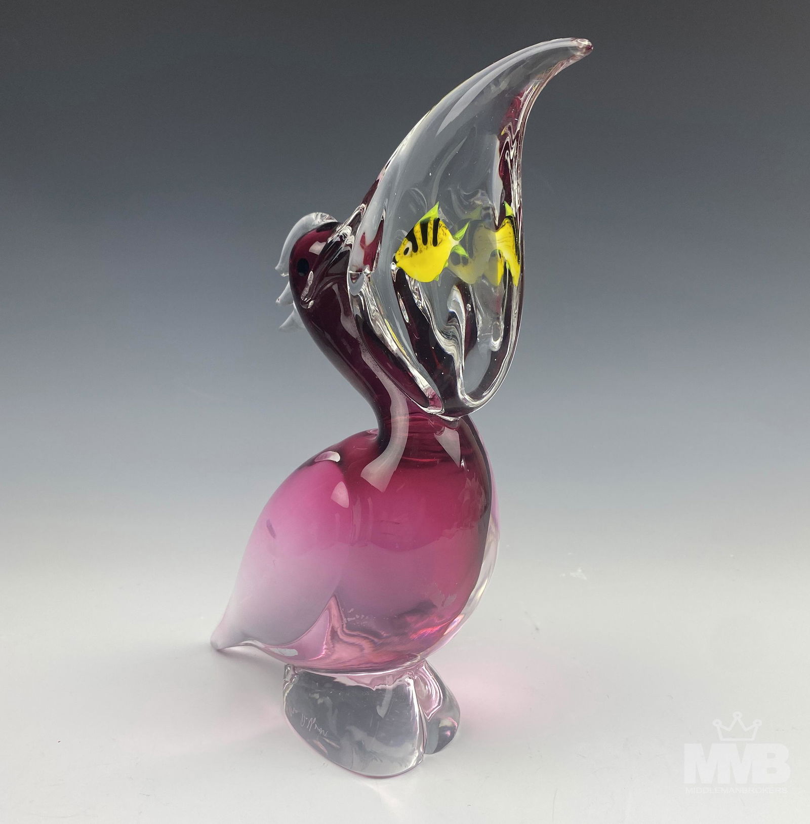 Elio Raffaeli Murano Art Glass Pelican Sculpture (1 of 7)