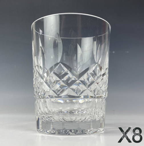8 Waterford Crystal Lismore Old Fashioned Glasses