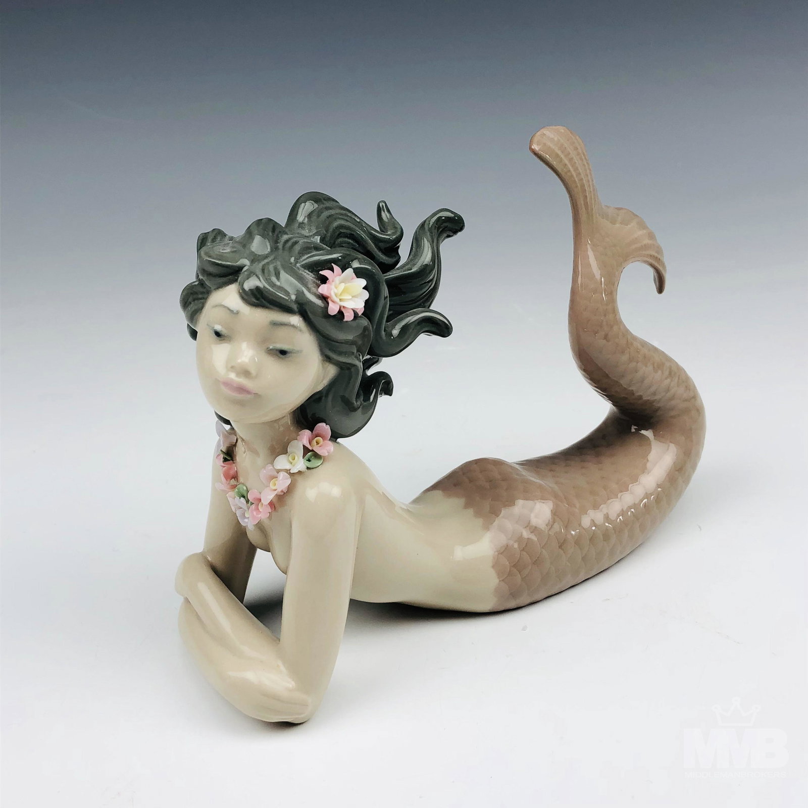 Lladro Fantasy # 1414 Mermaid Porcelain Figurine (1 of 2)