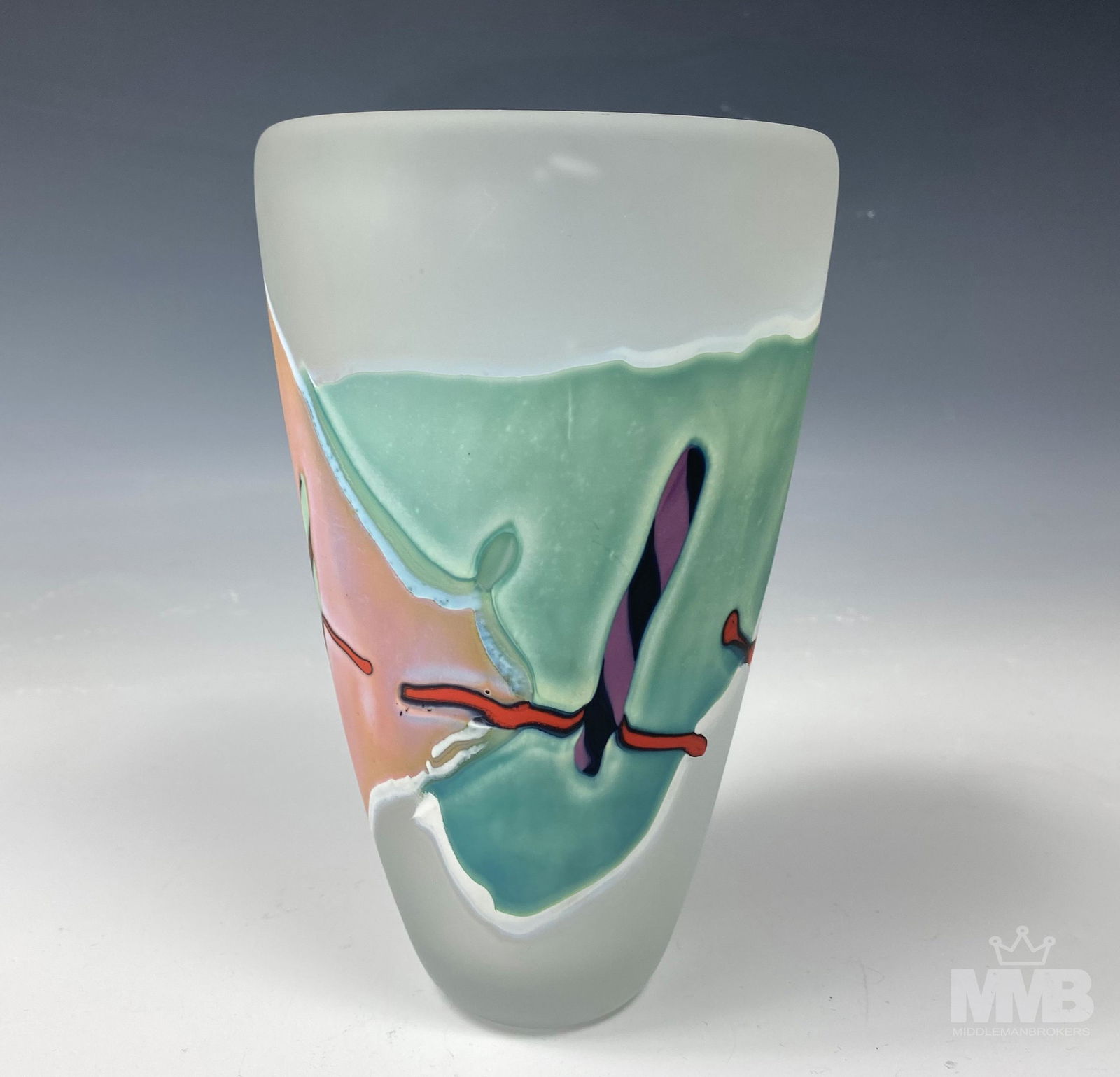 James Wilbat 20c Art Glass Contemporary Vase (1 of 5)