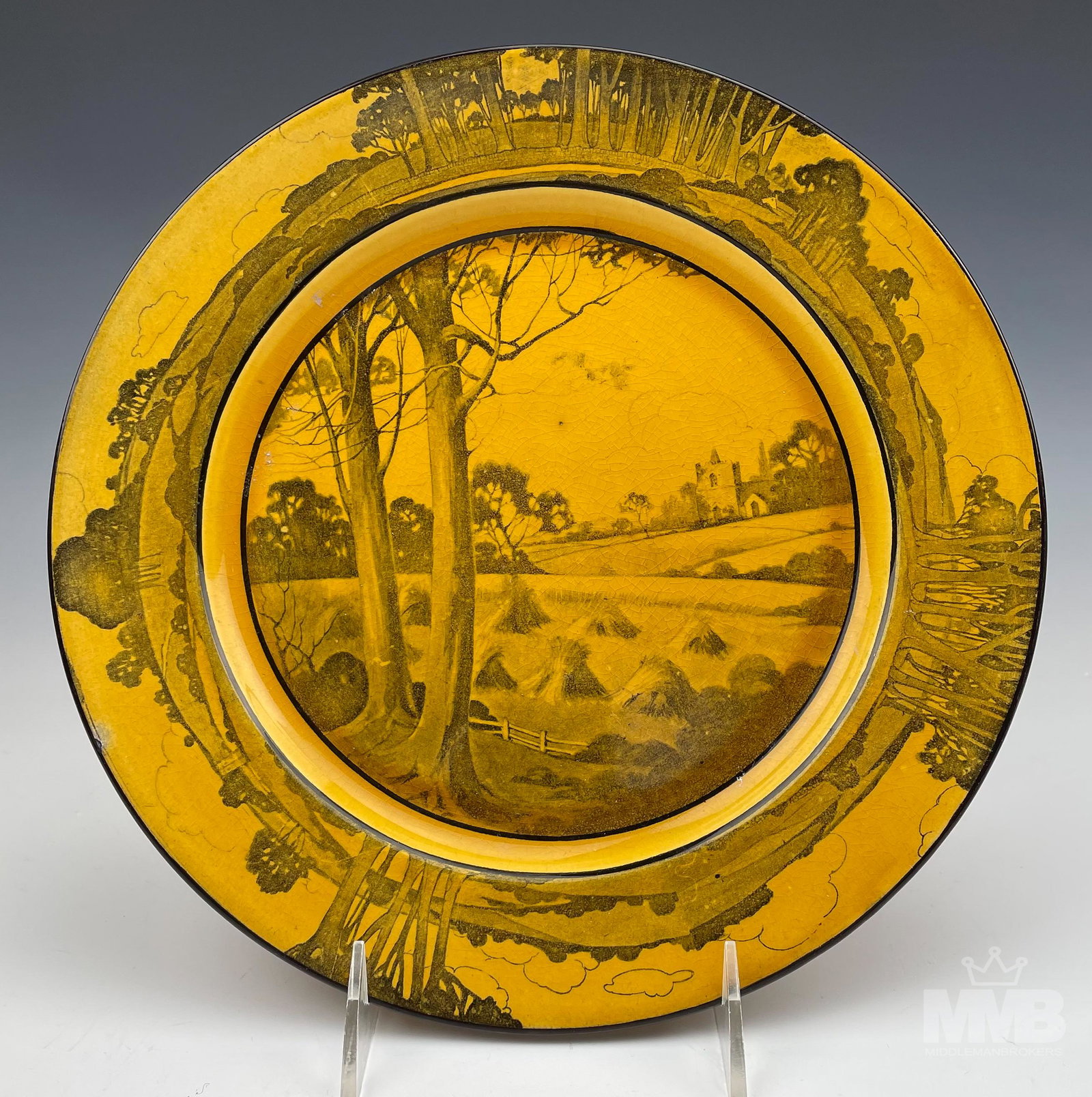 Antique Royal Doulton Ware Haystacks Display Plate (1 of 4)
