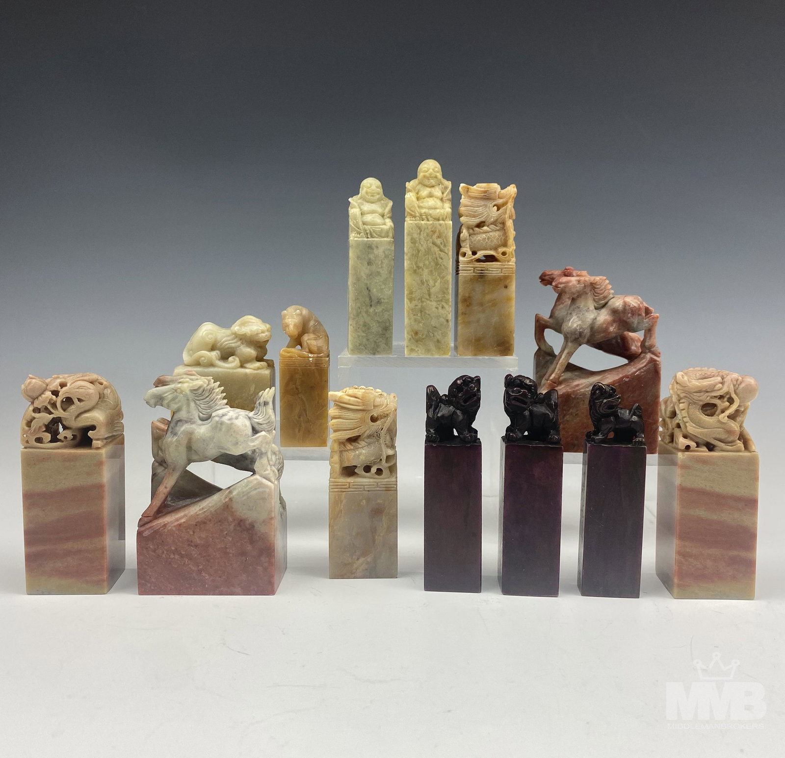 Chinese Carved Soapstone Assorted Sculpture LOT 13 (1 of 5)
