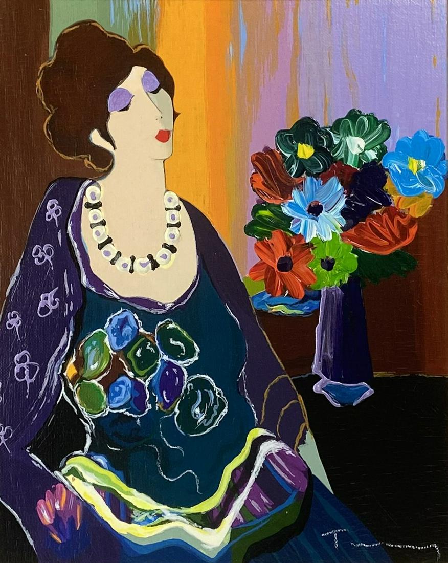 Tarkay Lady Penelope AP Oil Serigraph on Canvas (1 of 5)