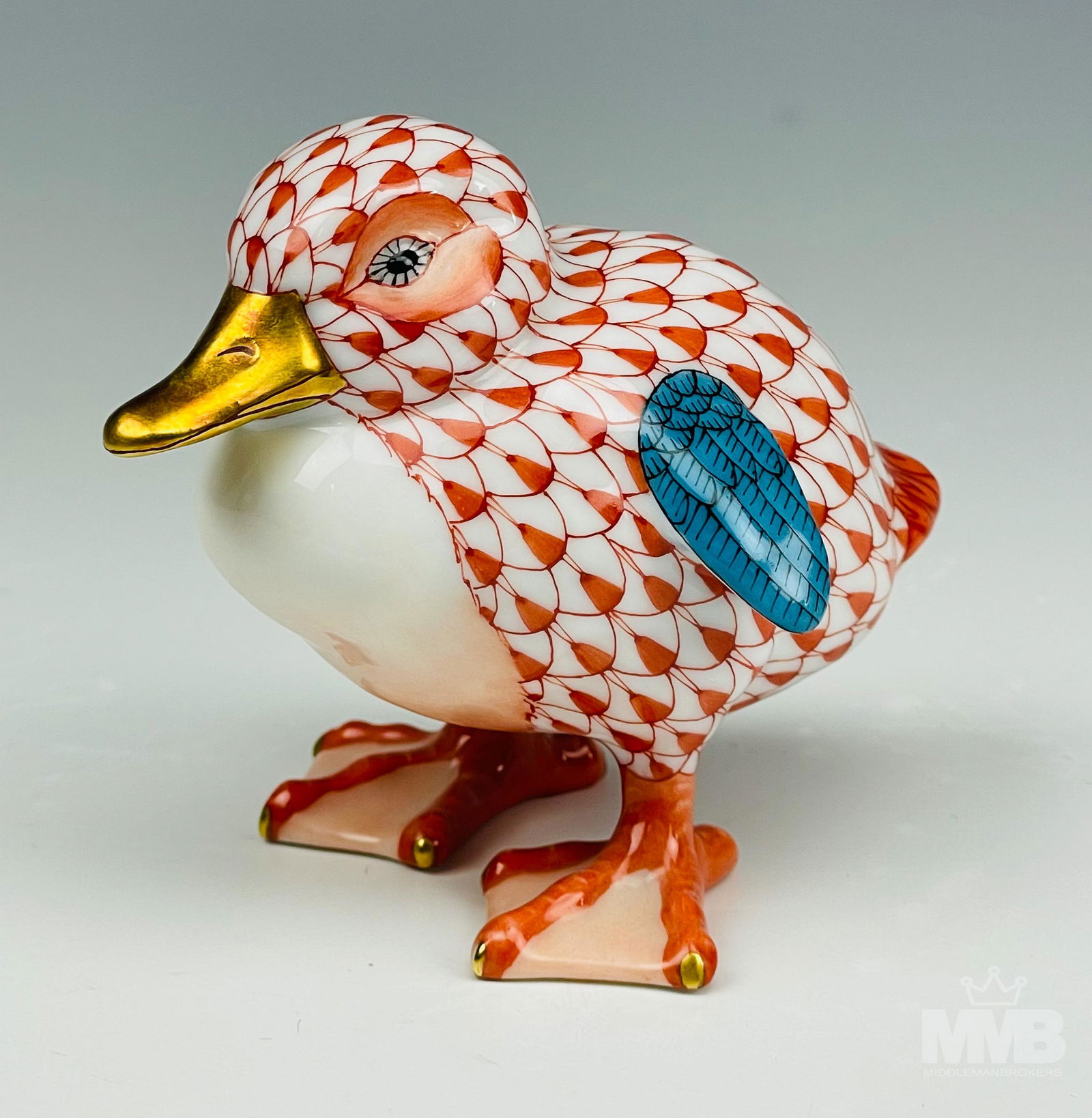 Herend Rust Fishnet Duckling Duck Bird Figurine (1 of 4)