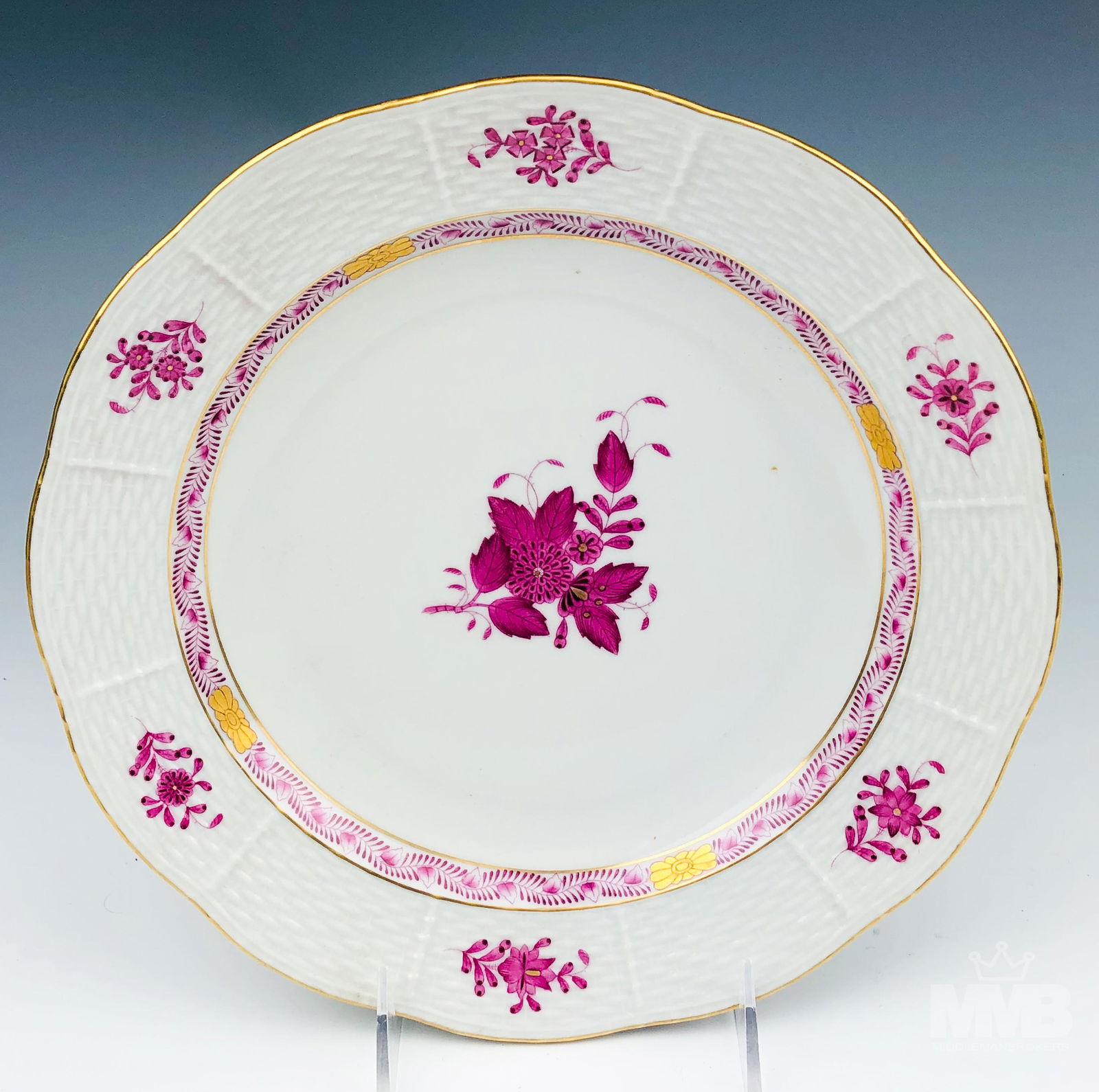 Herend Chinese Bouquet Raspberry Dinner Plate (1 of 5)