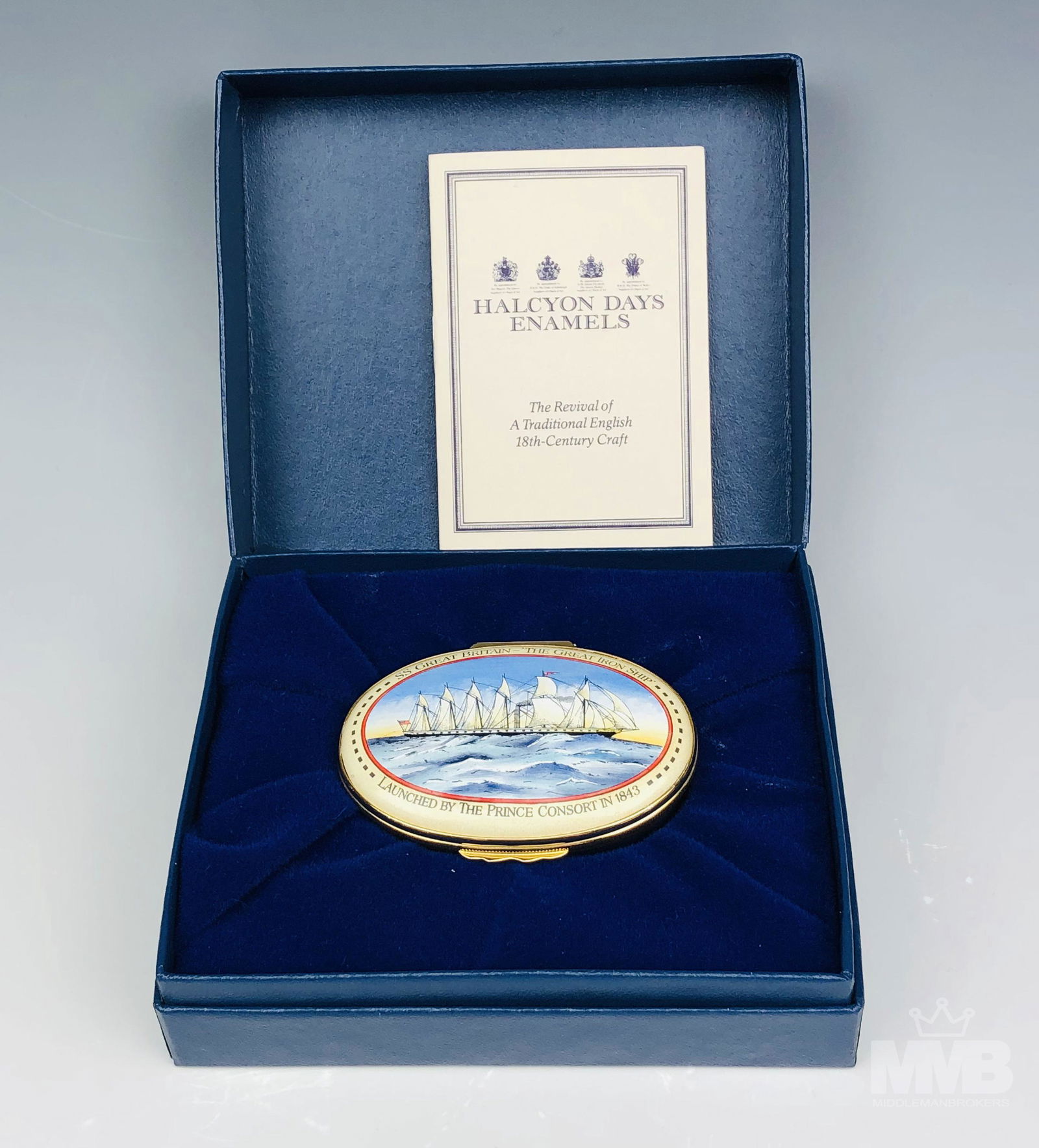 Halcyon Days Enamel Passenger Ship Trinket Box (1 of 6)
