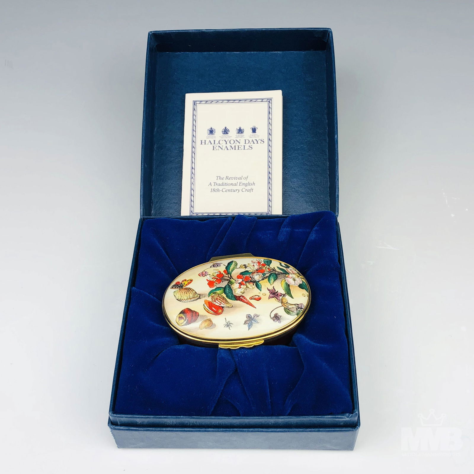 Halcyon Day Enamel Flower Shell Spider Trinket Box (1 of 4)