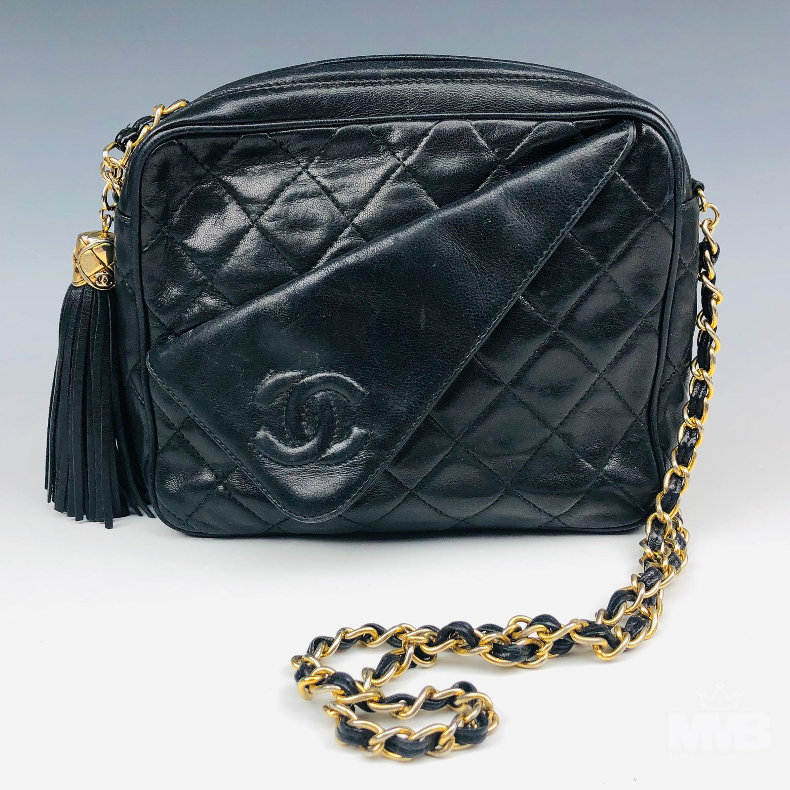 Chanel Quilted Black Leather Designer Purse Bag (1 of 9)