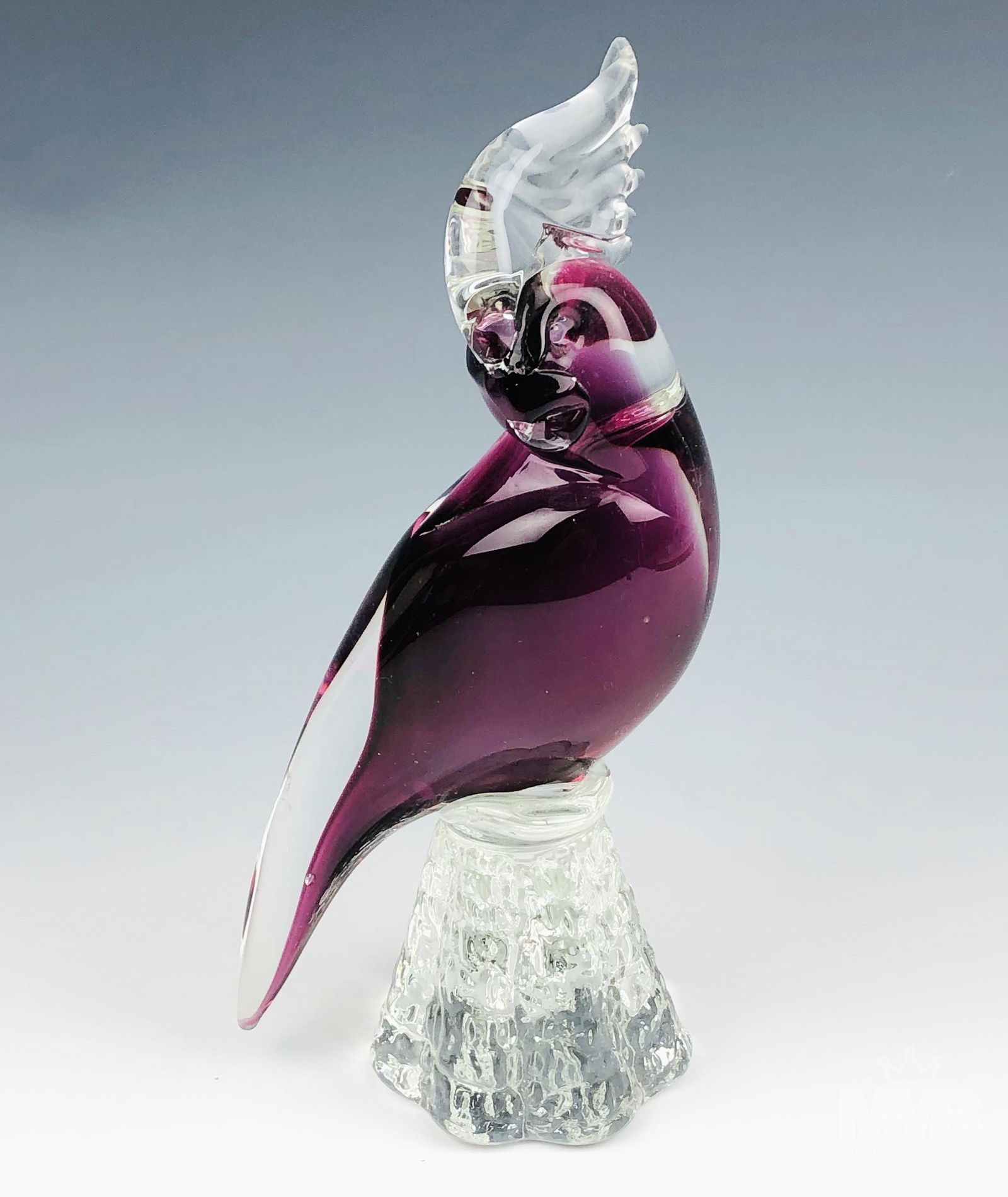 Murano Cased Art Glass Parrot Sculpture (1 of 3)