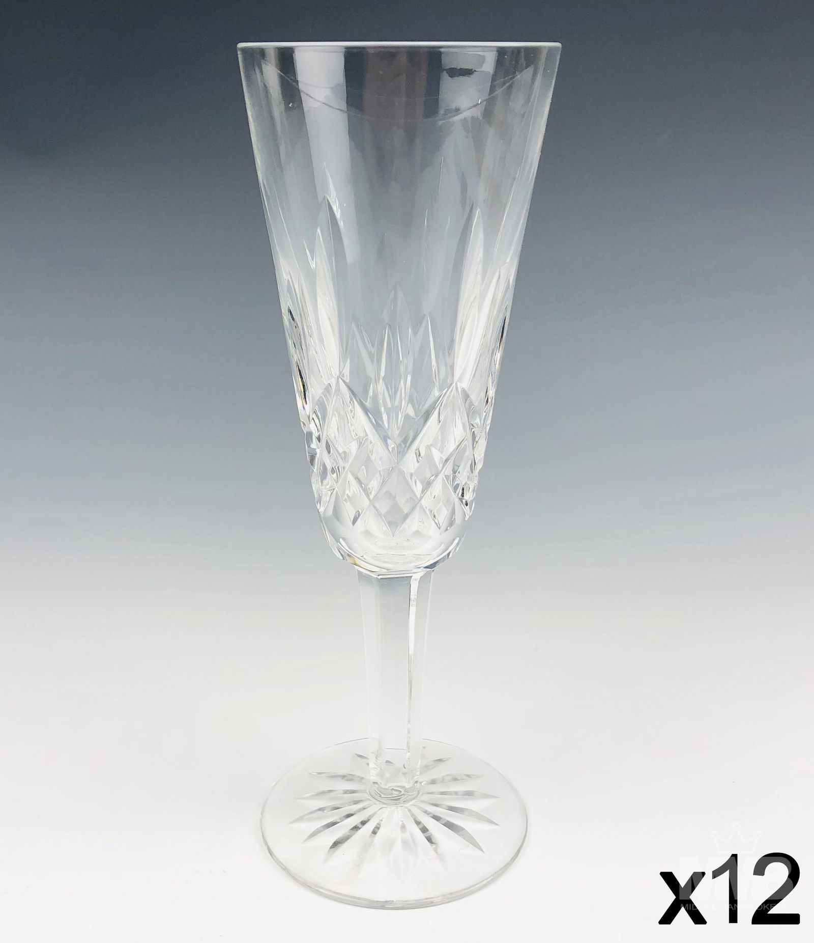 12 Waterford Cut Crystal Lismore Champagne Flutes (1 of 5)