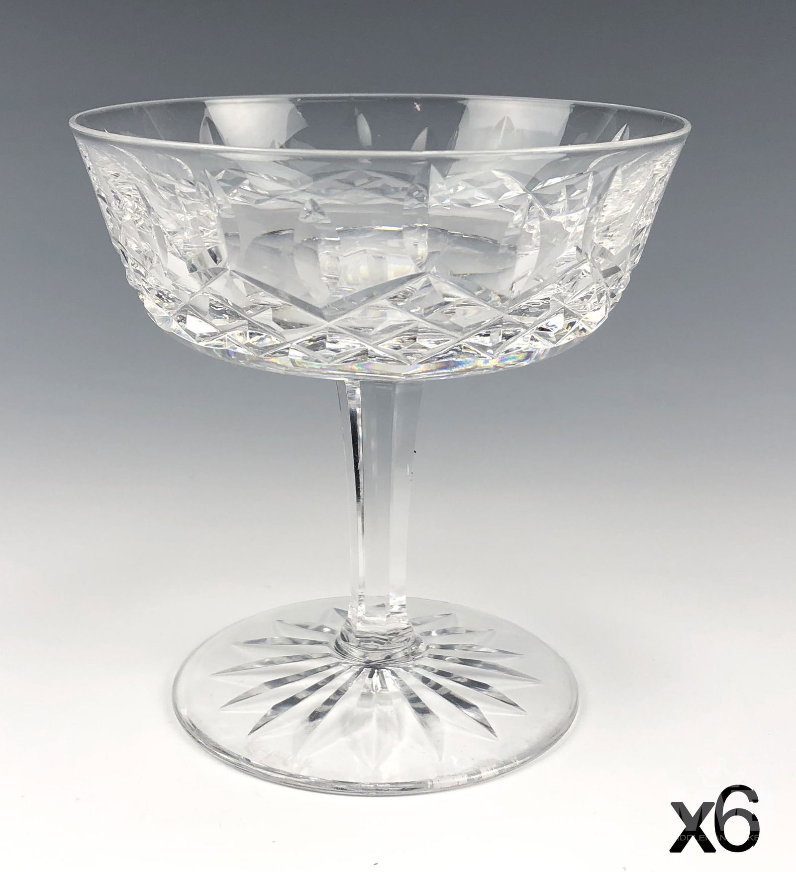 6 Waterford Cut Crystal Lismore Champagne Sherbets (1 of 4)