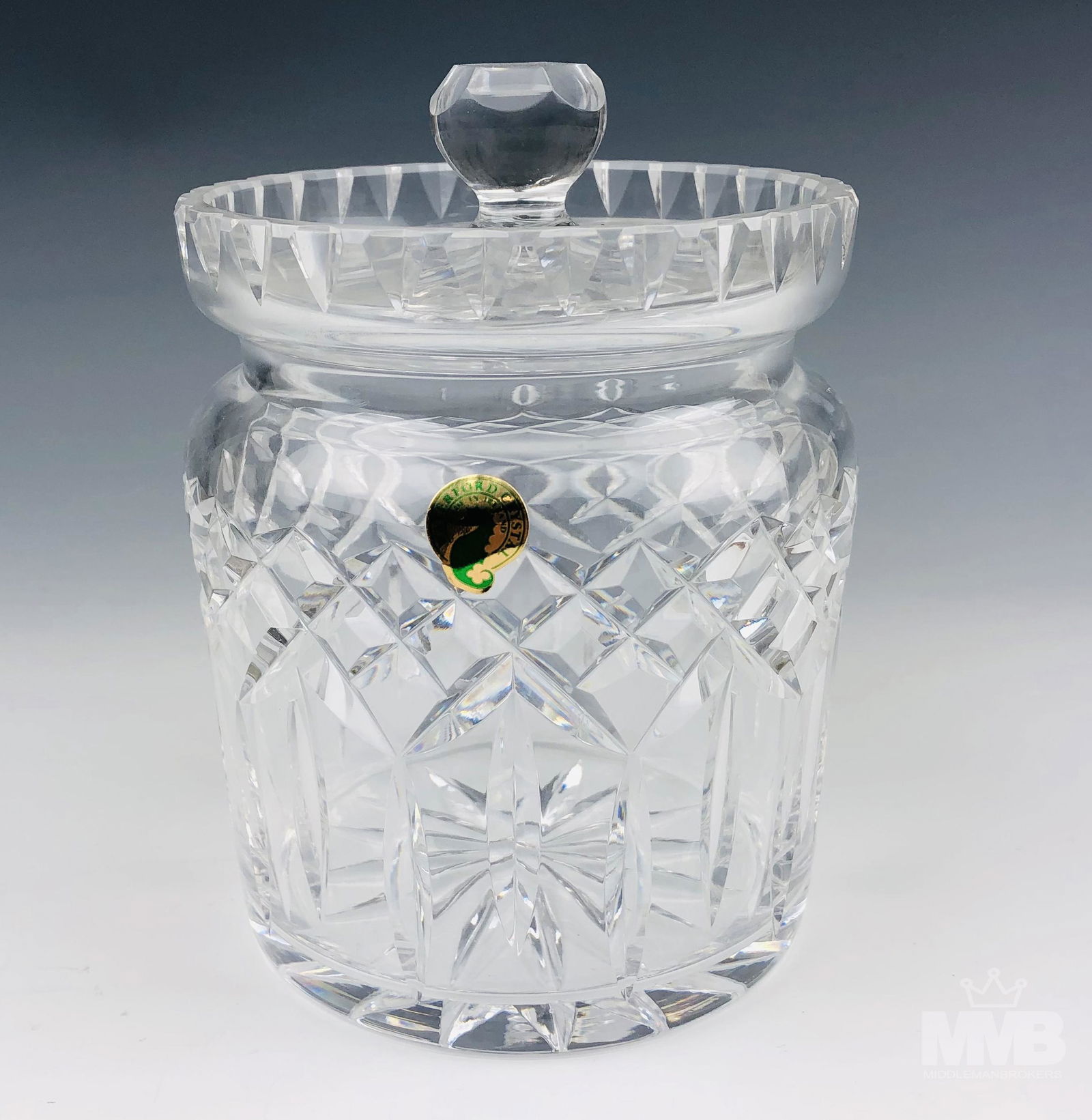 Waterford Irish Cut Crystal Lismore Biscuit Barrel (1 of 3)