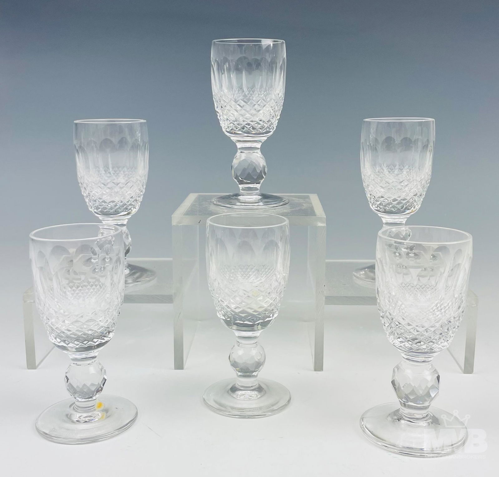 6 Waterford Crystal Colleen Liquor Cordial Glasses