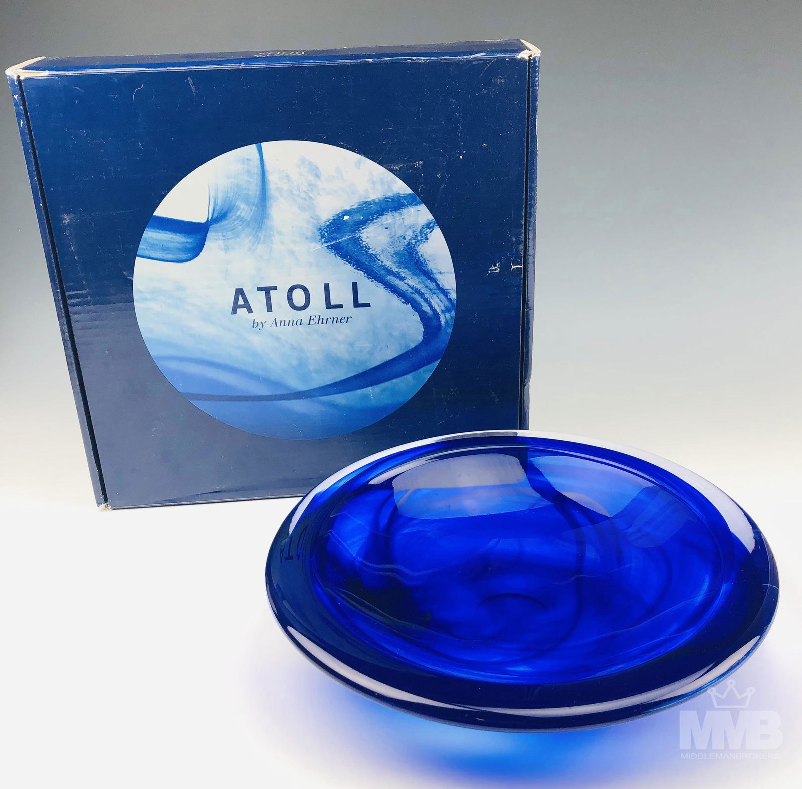 Kosta Boda Atoll Anna Ehrner 12" Art Glass Bowl (1 of 5)