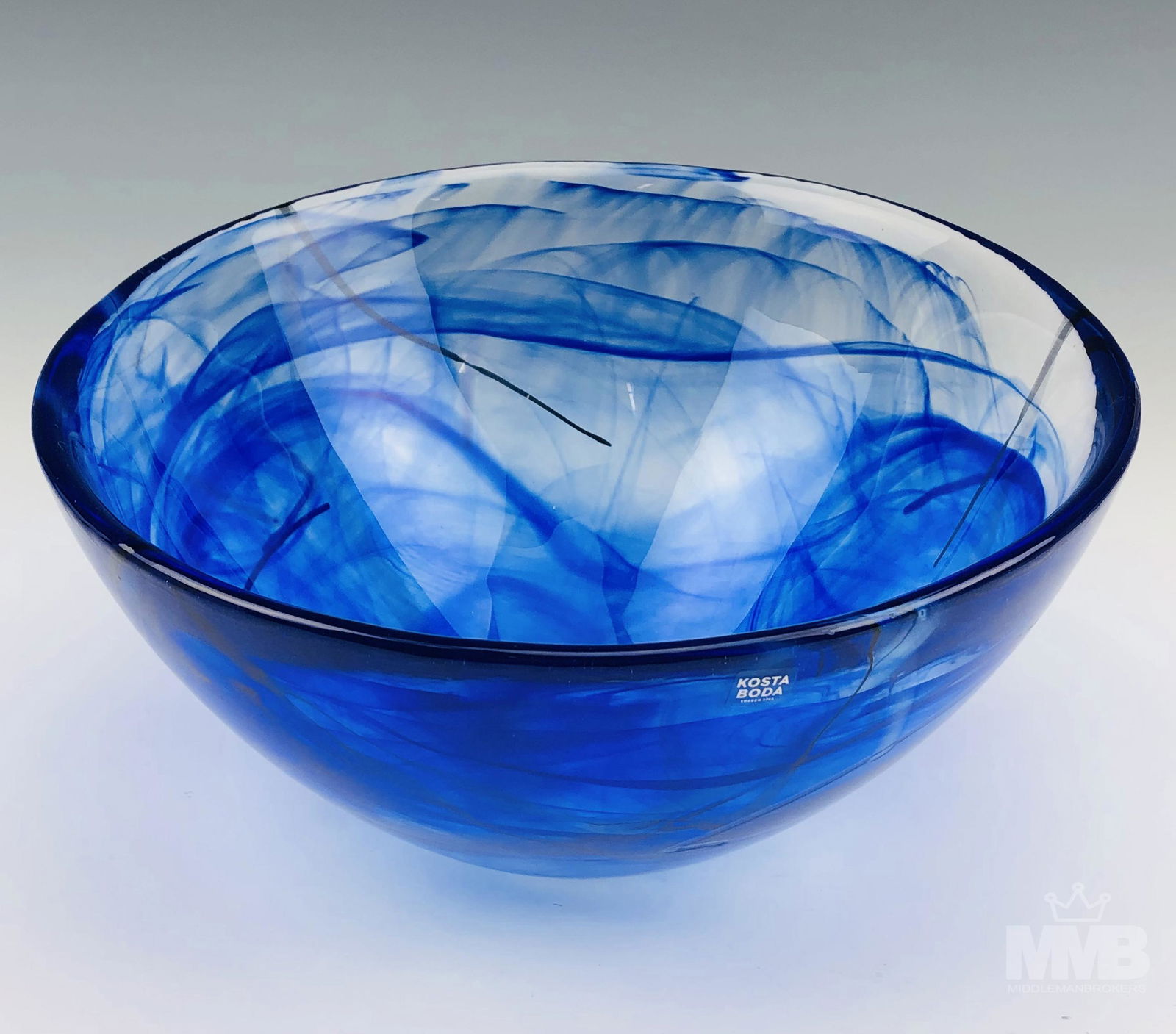 Kosta Boda Atoll Anna Ehrner 9" Art Glass Bowl (1 of 5)