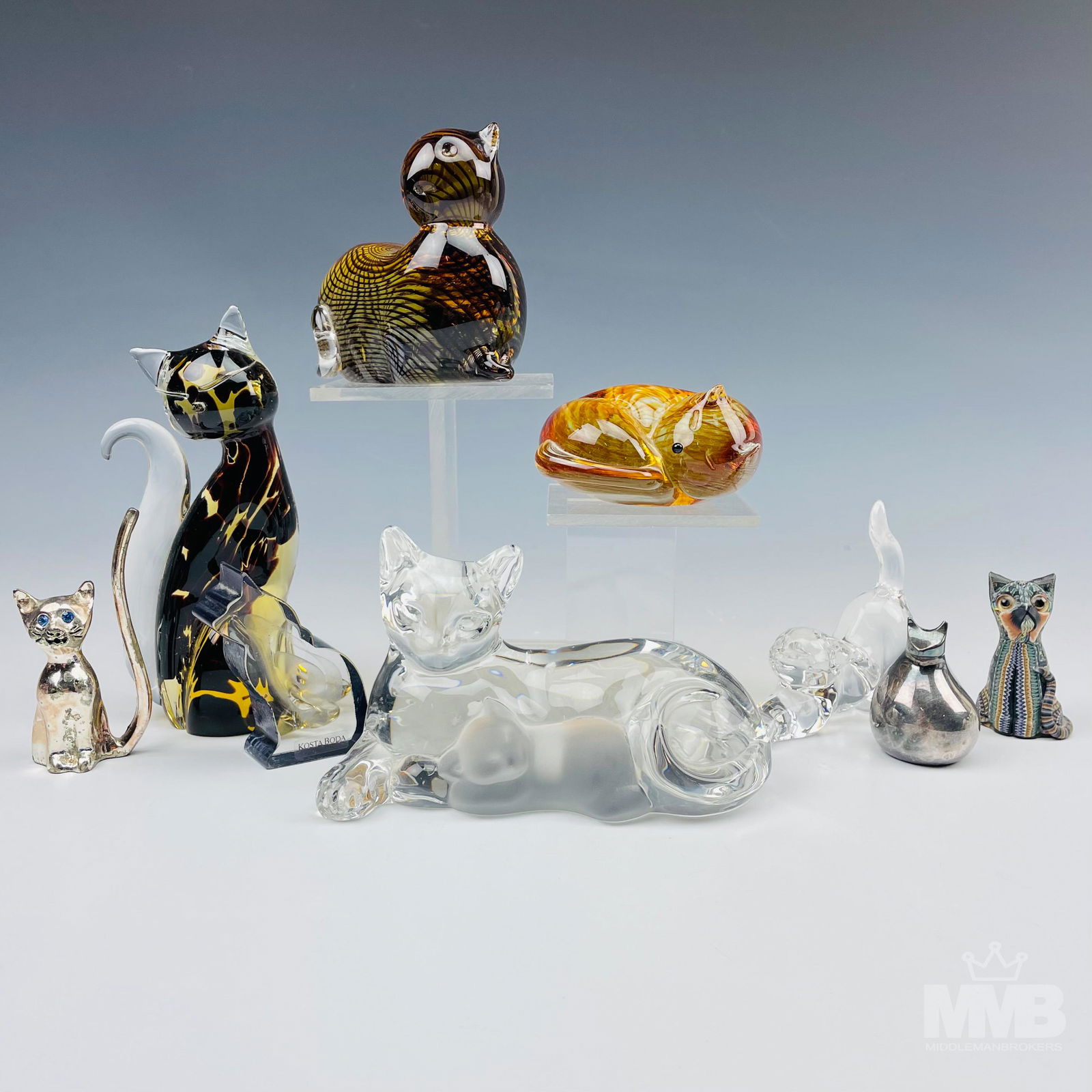 Collection Lot Lenox Kosta Boda Dansk Cat Figurine (1 of 7)