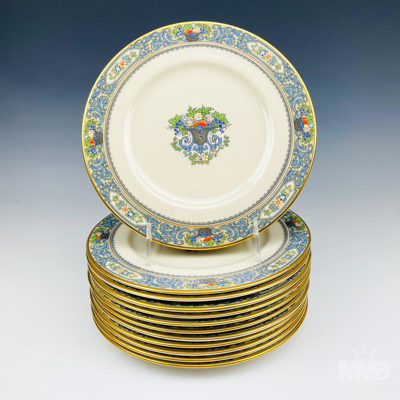 Lenox Autumn Porcelain Enamel Salad Plates x 12 (1 of 4)