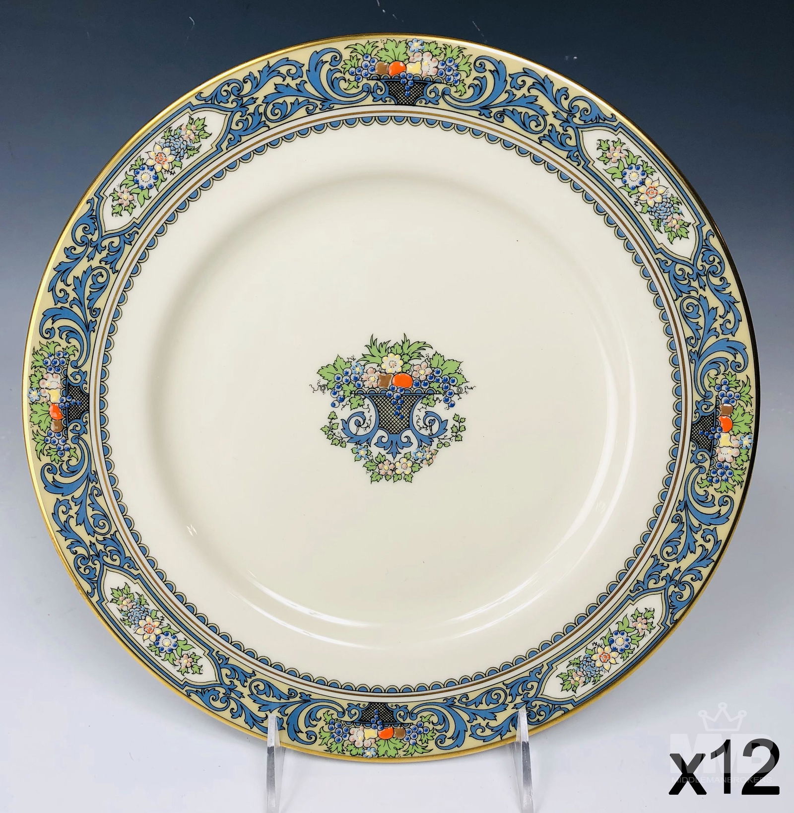 Lenox Autumn Porcelain Enamel Dinner Plates x 12 (1 of 4)