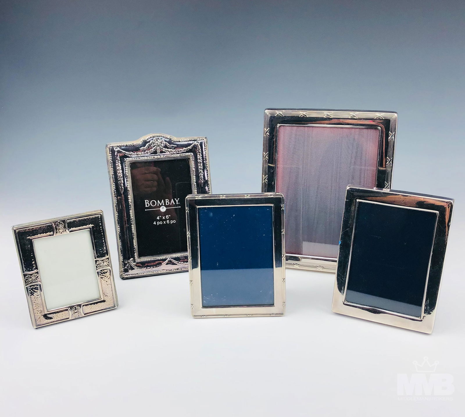 5 English Sterling Silver 925 Photo Picture Frames (1 of 9)