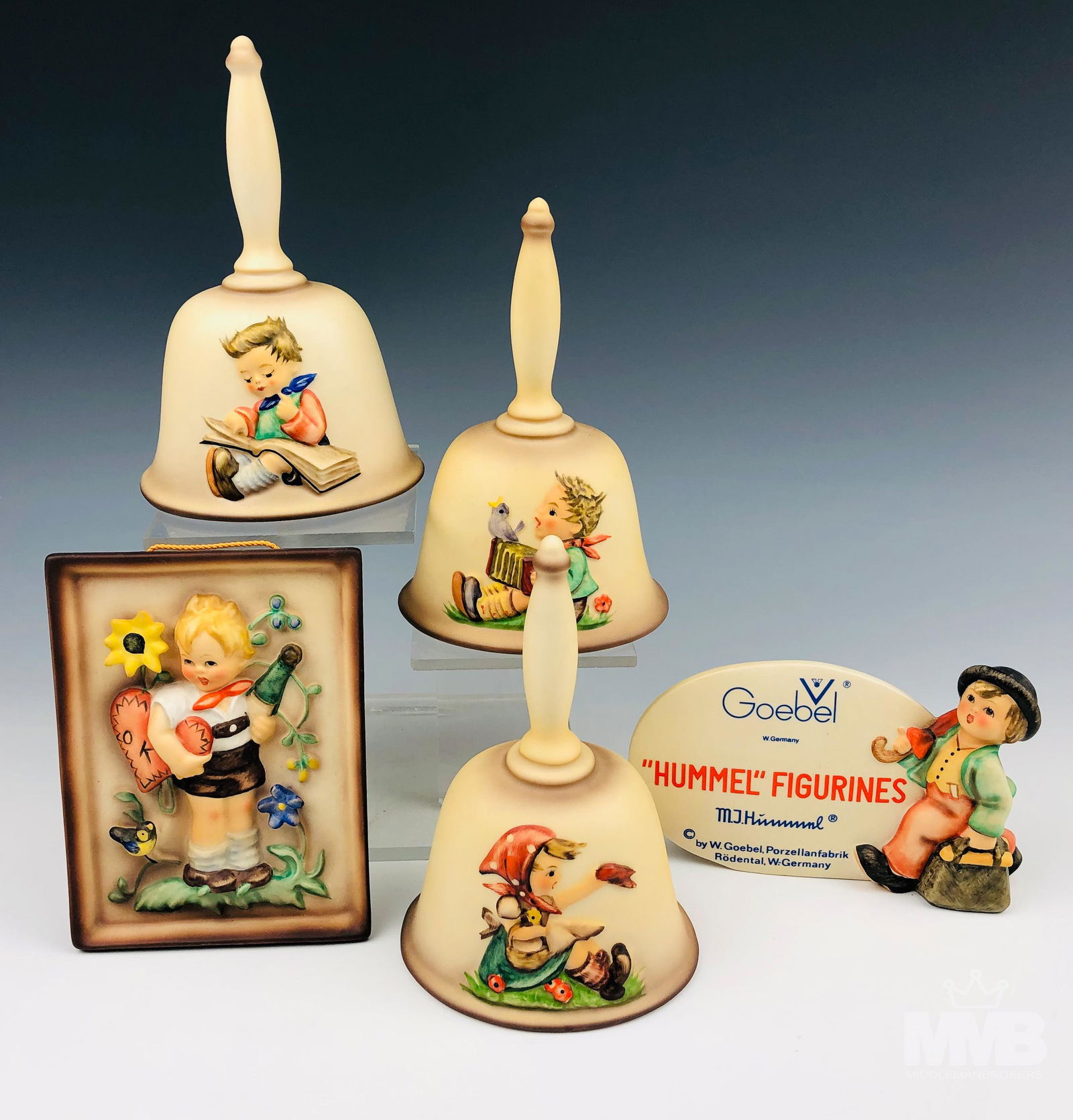 5 Hummel Porcelain Bells Plaque & Advertising Sign (1 of 5)