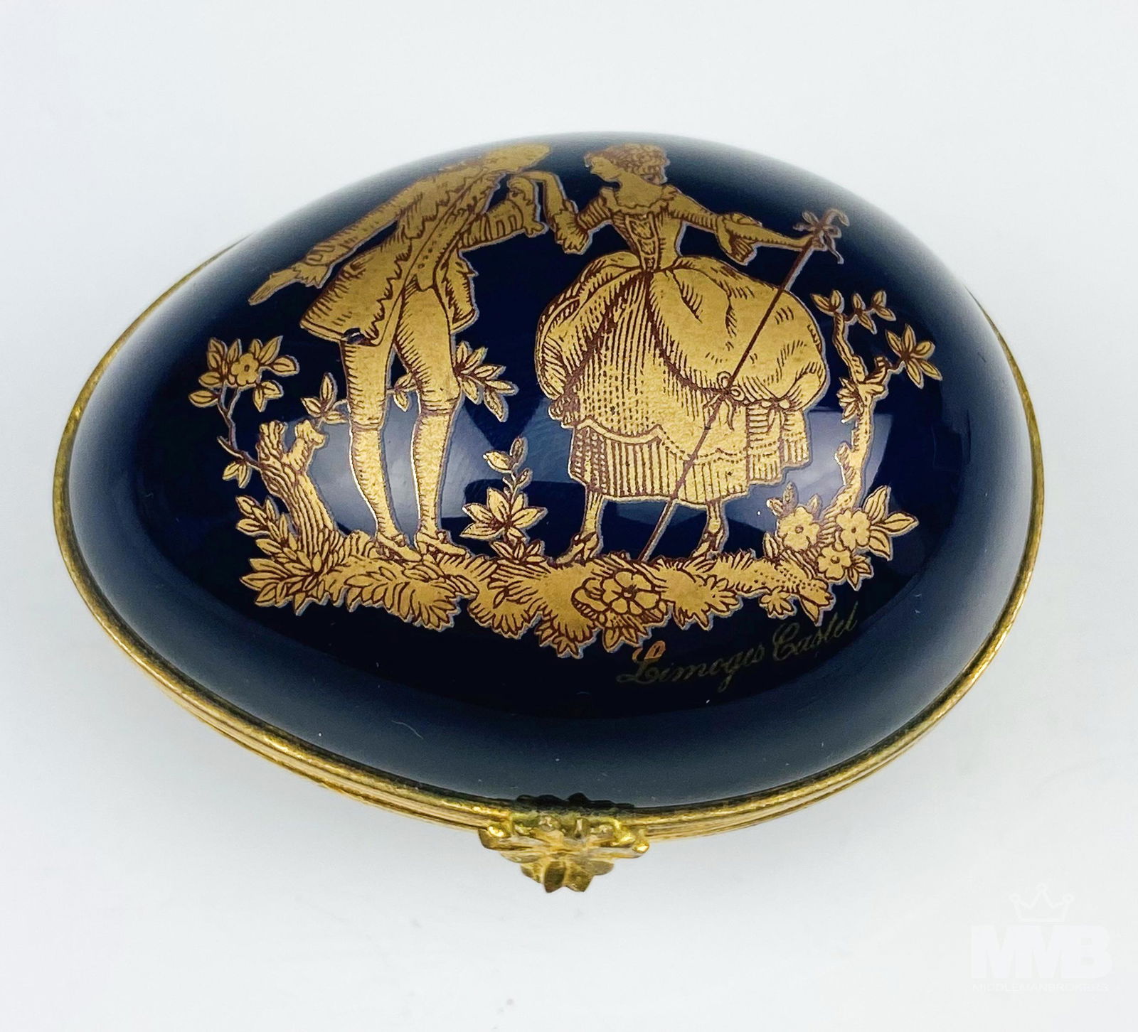 Castel Limoges Romantic Couple Egg Trinket Box (1 of 6)