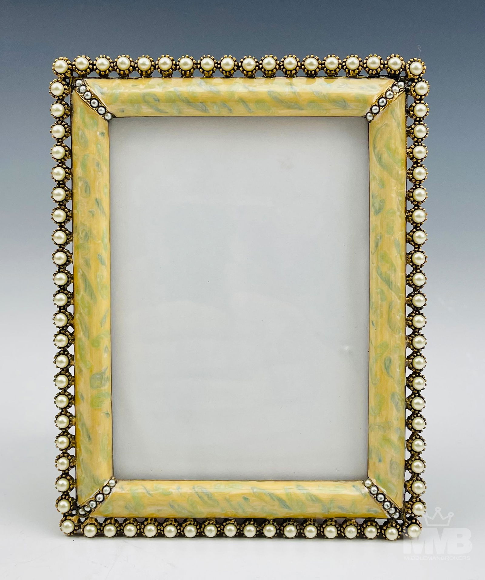 Jay Strongwater Enamel Pearl Photo Picture Frame (1 of 4)